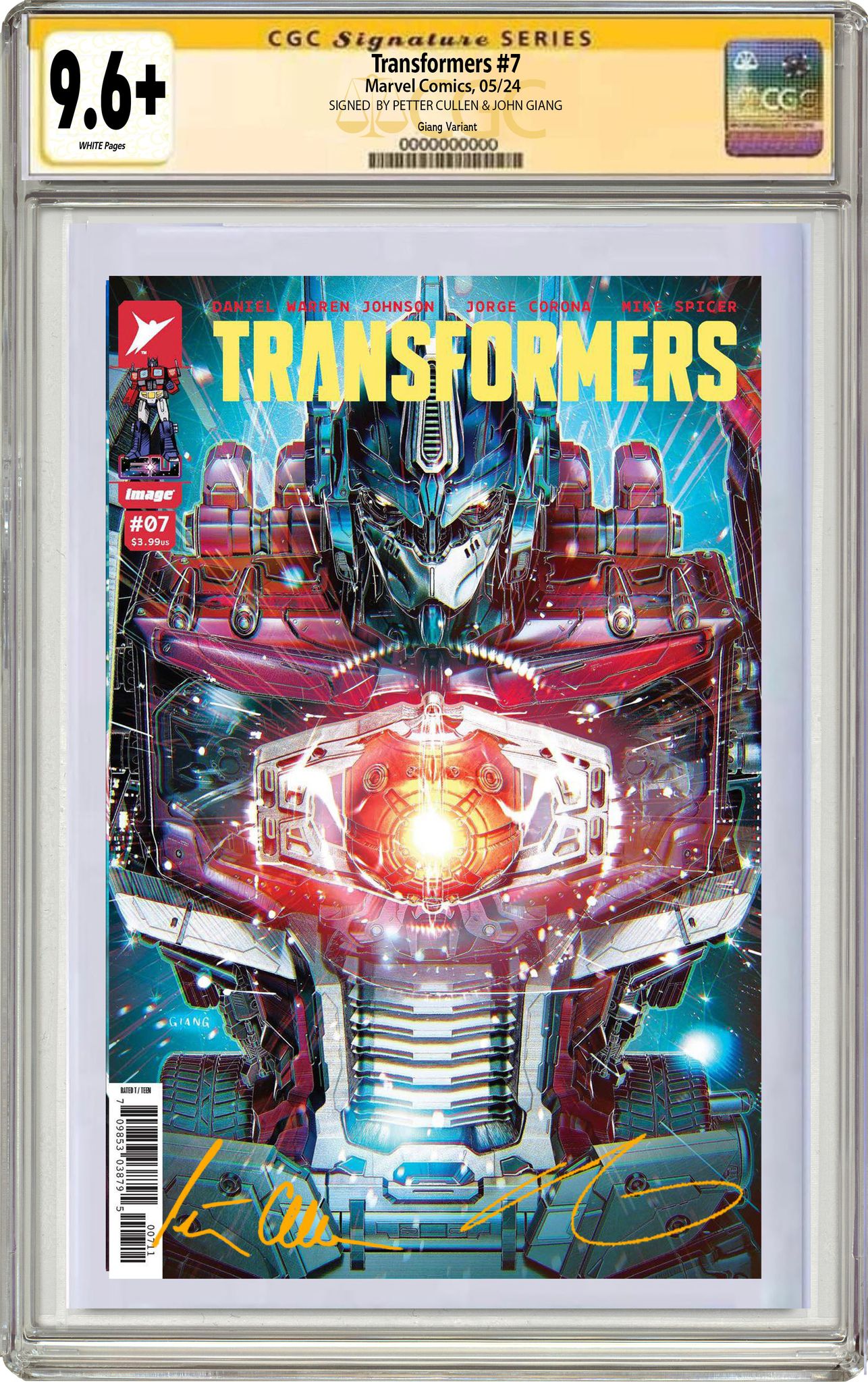 TRANSFORMERS #7 PETER CULLEN & JOHN GIANG SIGNATURE SERIES OPPORTUNITY
