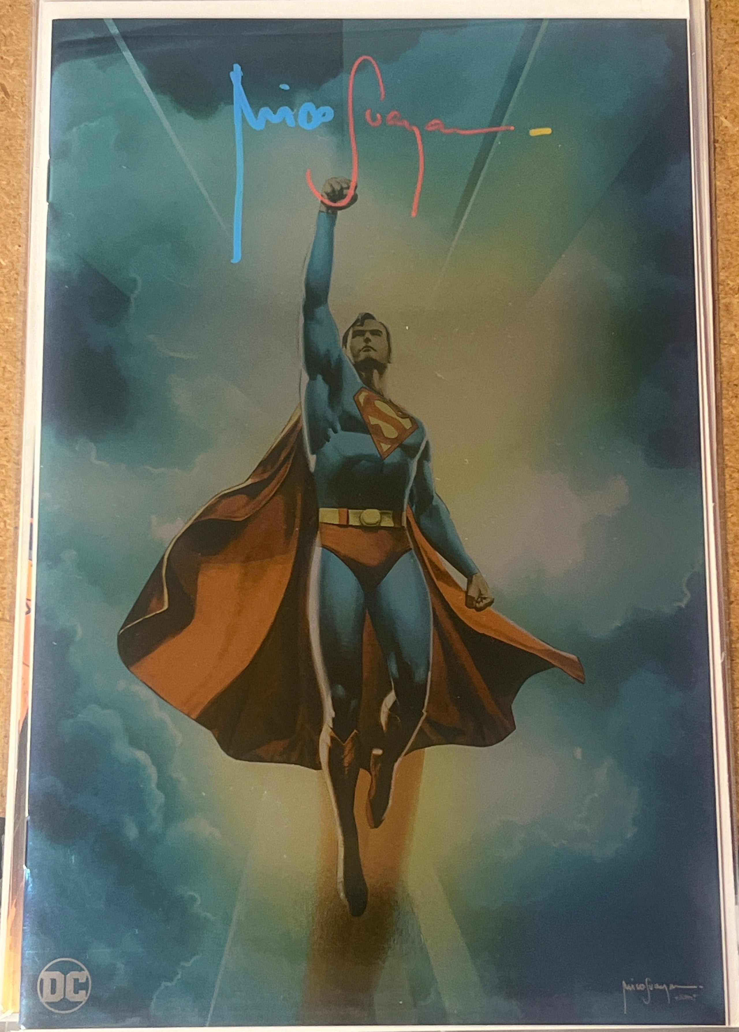 SUPERMAN 78 #1 EXCLUSIVE VIRGIN FOIL SIGNED BY MICO SUAYAN (SS13)