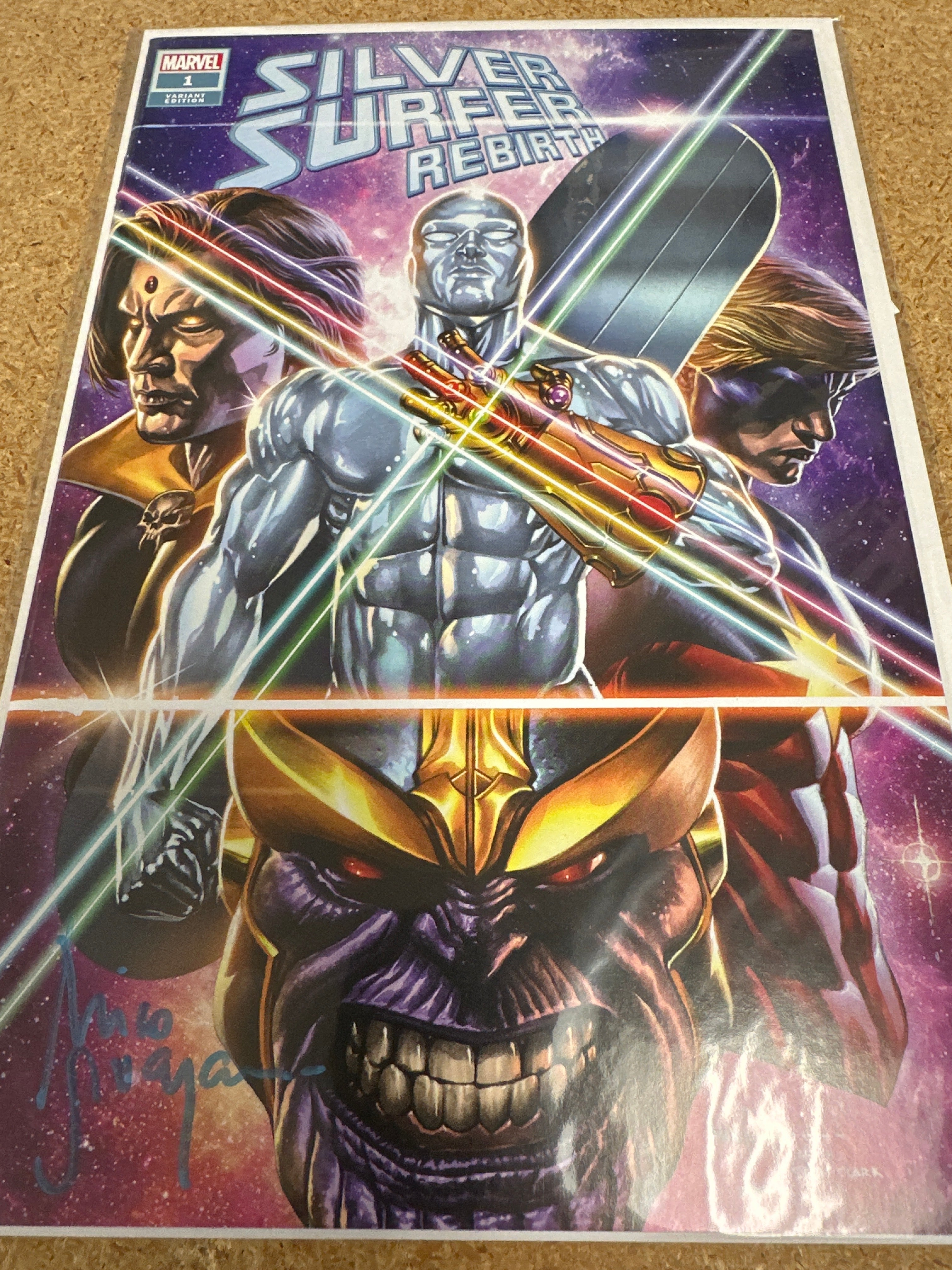 SILVER SURFER REBIRTH #1 VARIANT SIGNED BY MICO SUAYAN WITH COA (SS 2)