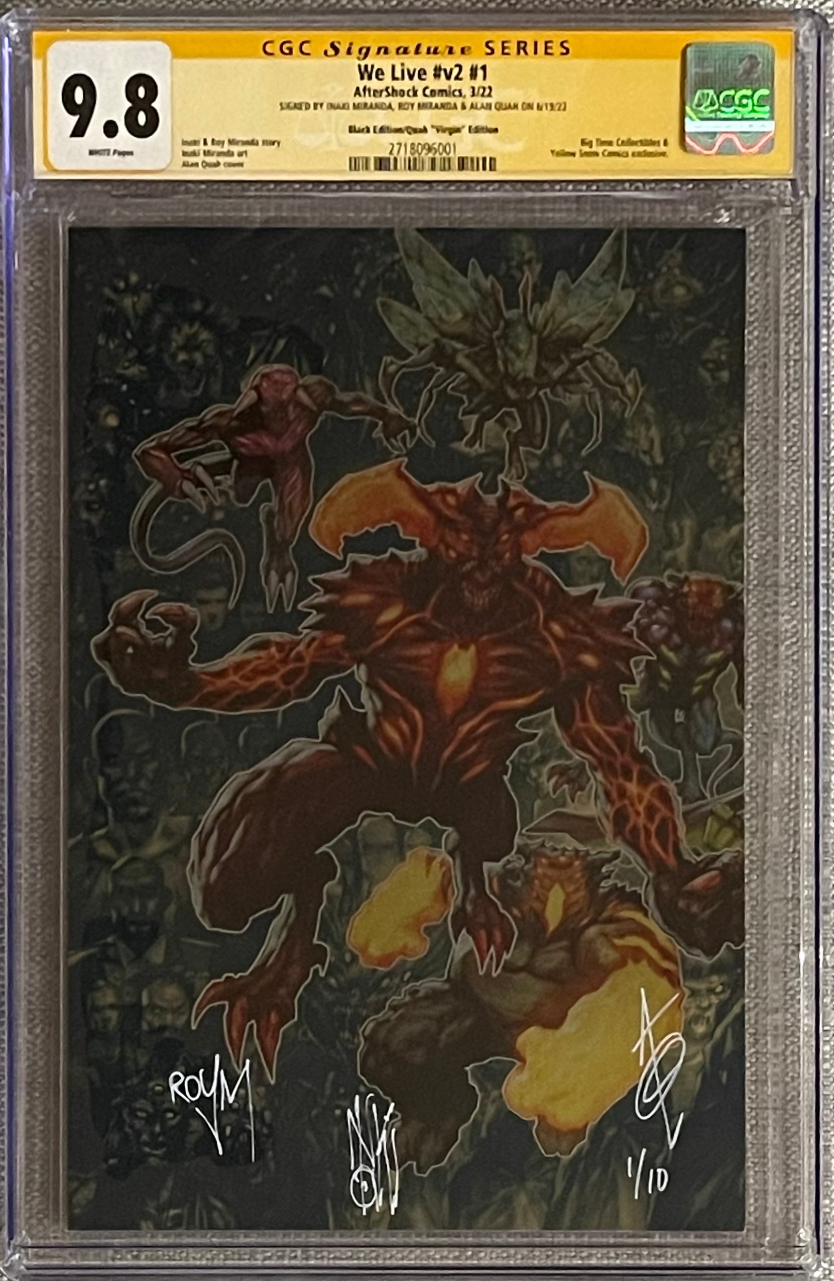 WE LIVE V2 #1 QUAH METAL EDITION SIGNED BY ALAN QUAH & THE MIRANDA BROTHERS #1/10 CGC 9.8 (C112)