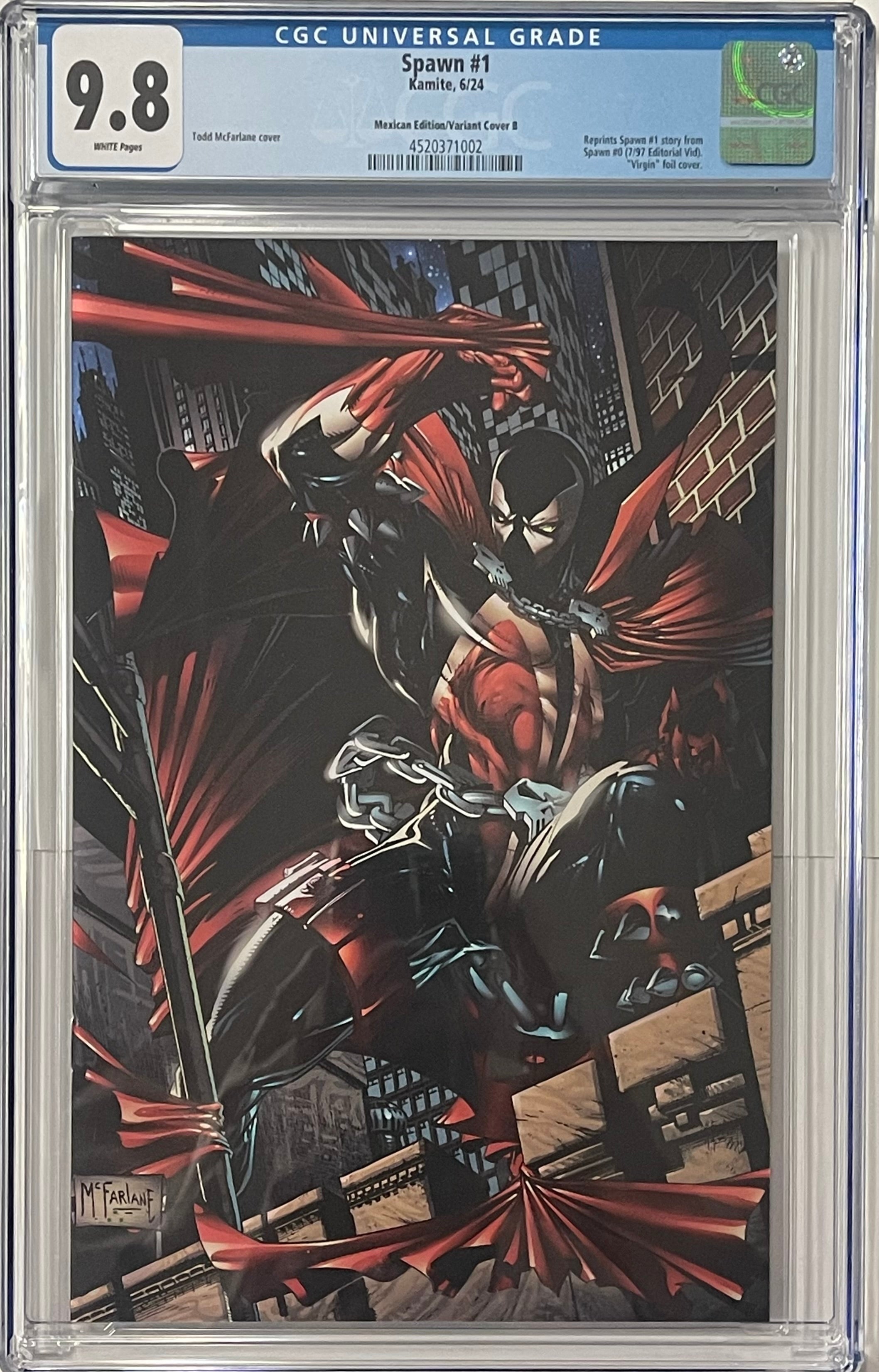 SPAWN #1 TODD MCFARLANE FOIL EDITION CGC 9.8 (C104)