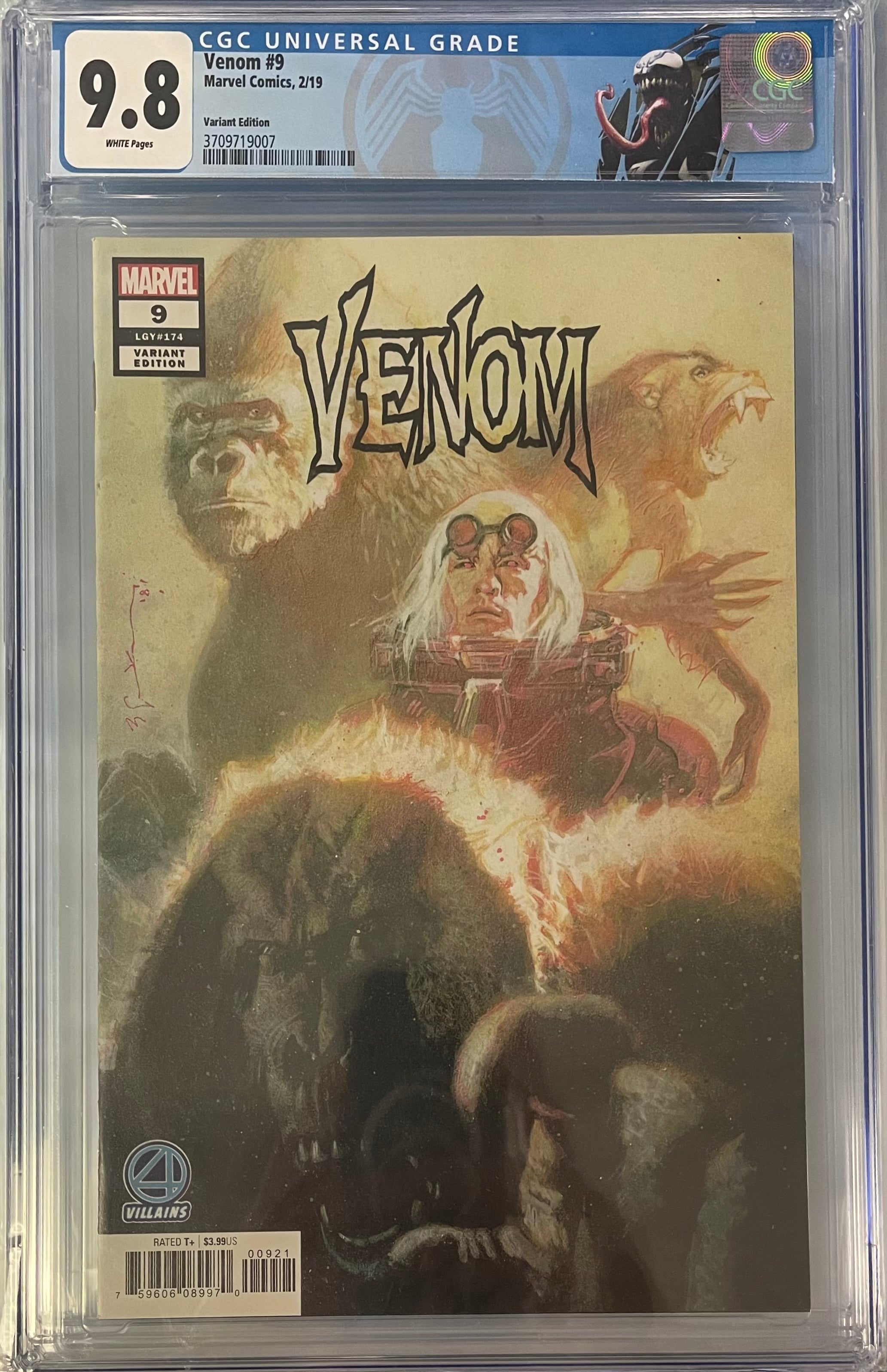 VENOM #9 SIENKIEWICZ VARIANT 1ST OF DYLAN BROCK CGC 9.8 W/RETIRED VENOM CUSTOM LABEL (IN STOCK) C47