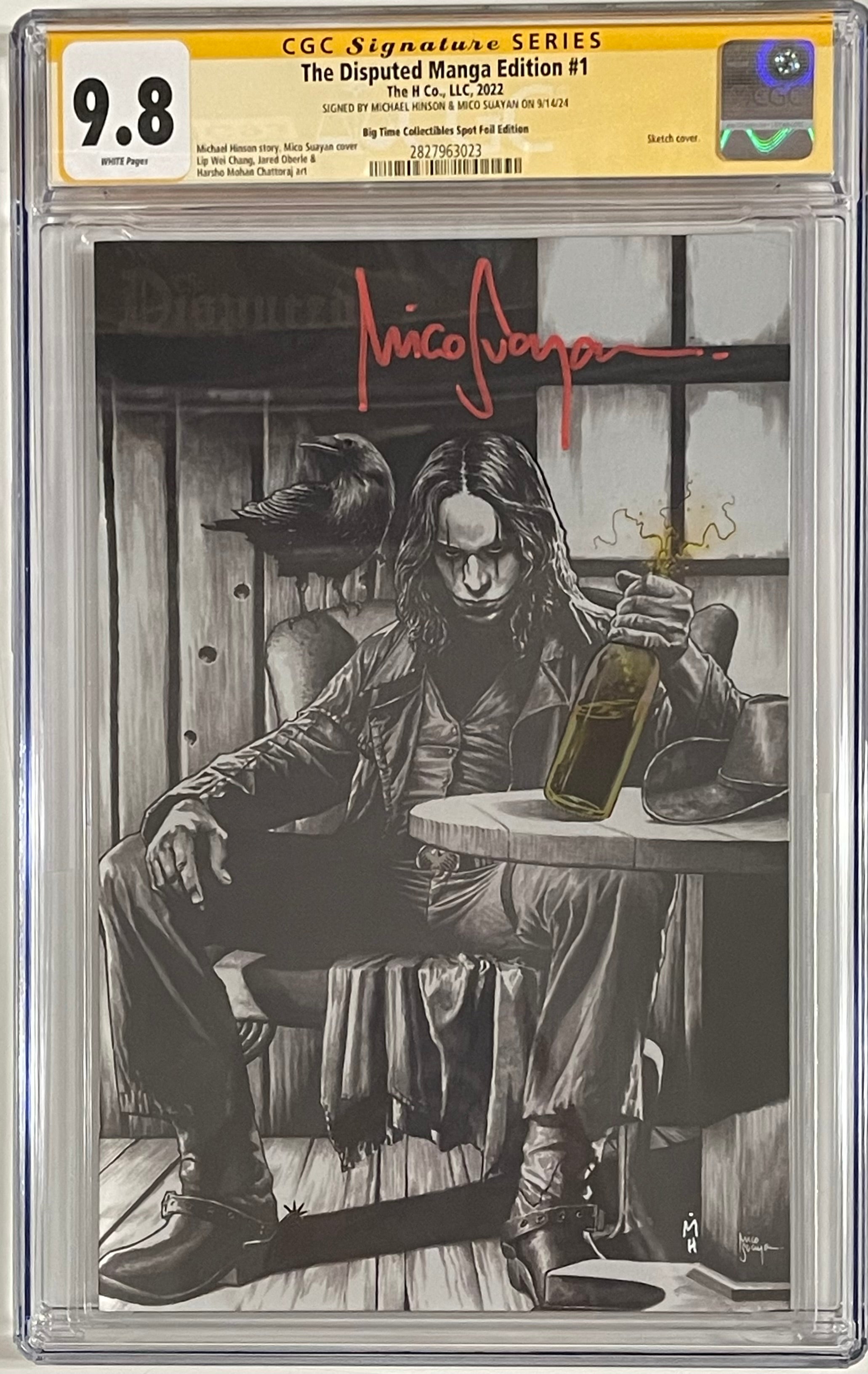 DISPUTED MANGA EDITION #1 SPOT FOIL VARIANT SIGNED BY MICO SUAYAN & MICHAEL HINSON CGC 9.8 (C72)