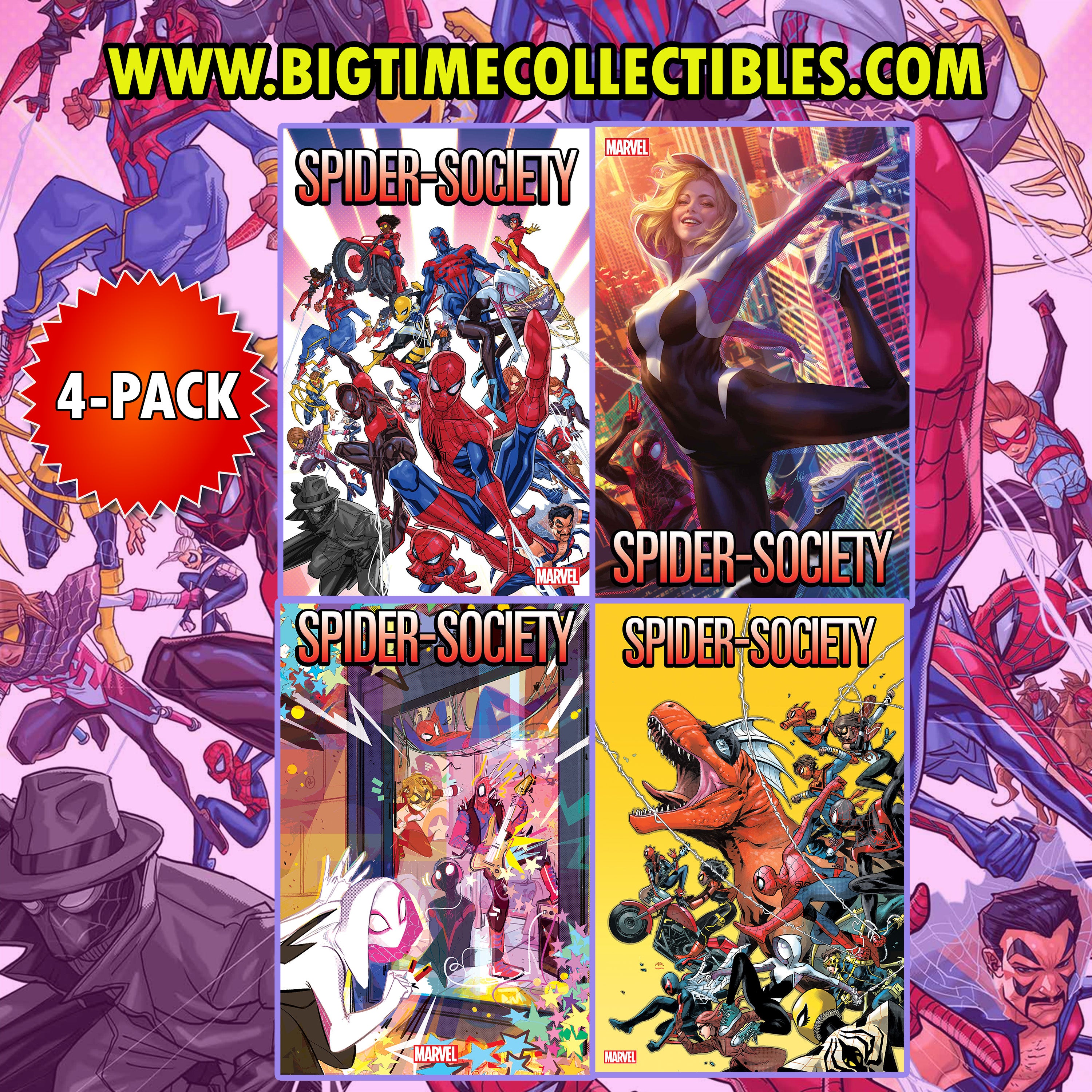 SPIDER-SOCIETY #1 4-PACK BUNDLE STOCK DATE: 08-14-24