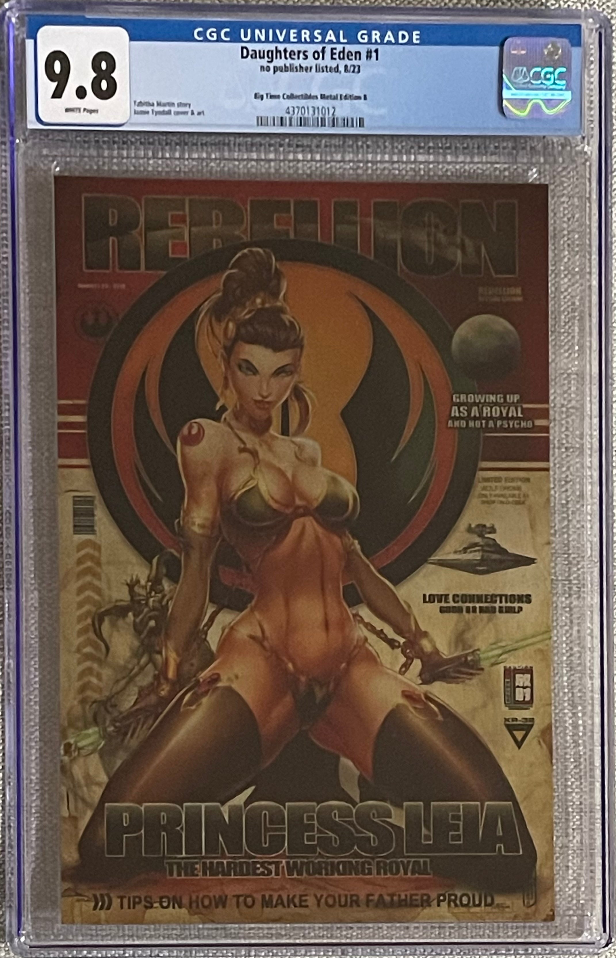 DAUGHTERS OF EDEN #1 JAMIE TYNDALL PRINCESS LEIA RETRO METAL EDITION CGC 9.8 (C107)