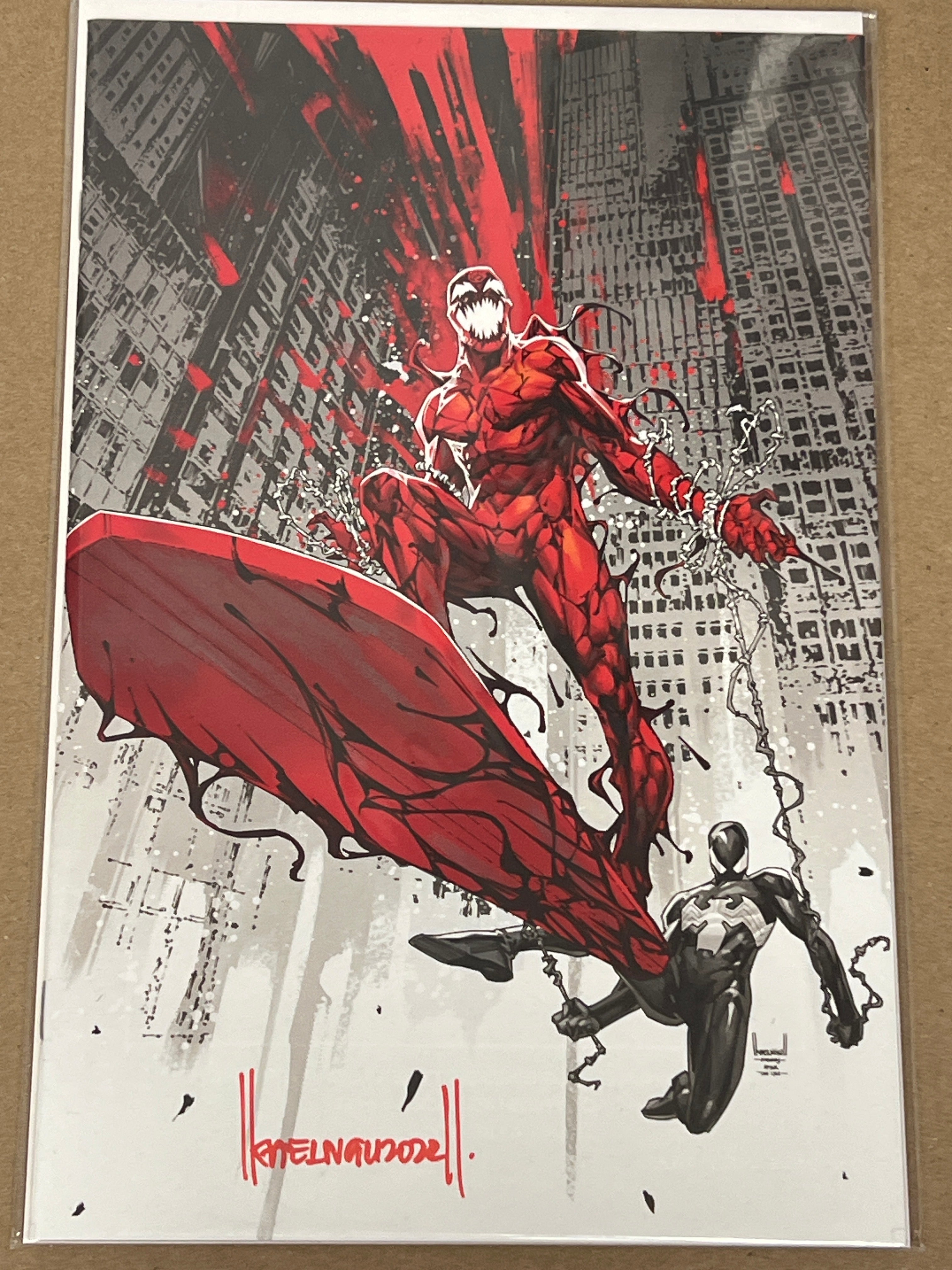 CARNAGE BLACK WHITE AND BLOOD #1 NGU VIRGIN VARIANT SIGNED BY KAEL NGU WITH COA (SS4)