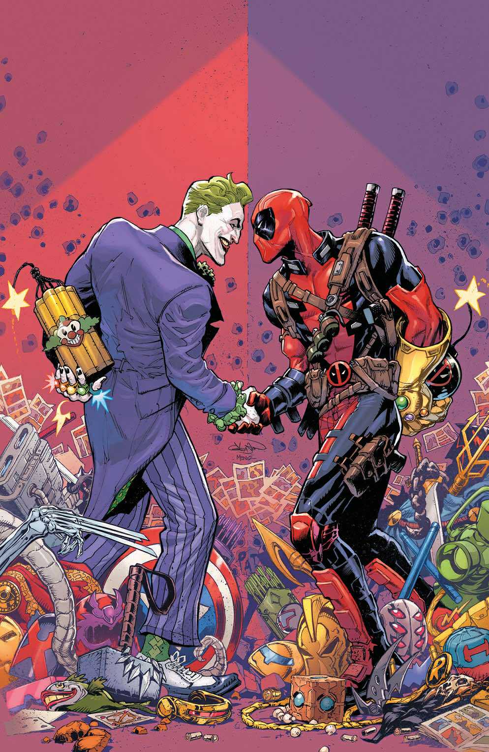 MARVEL / DC: DEADPOOL / BATMAN #1 PATRICK GLEASON EXCLUSIVE VARIANT COVERS