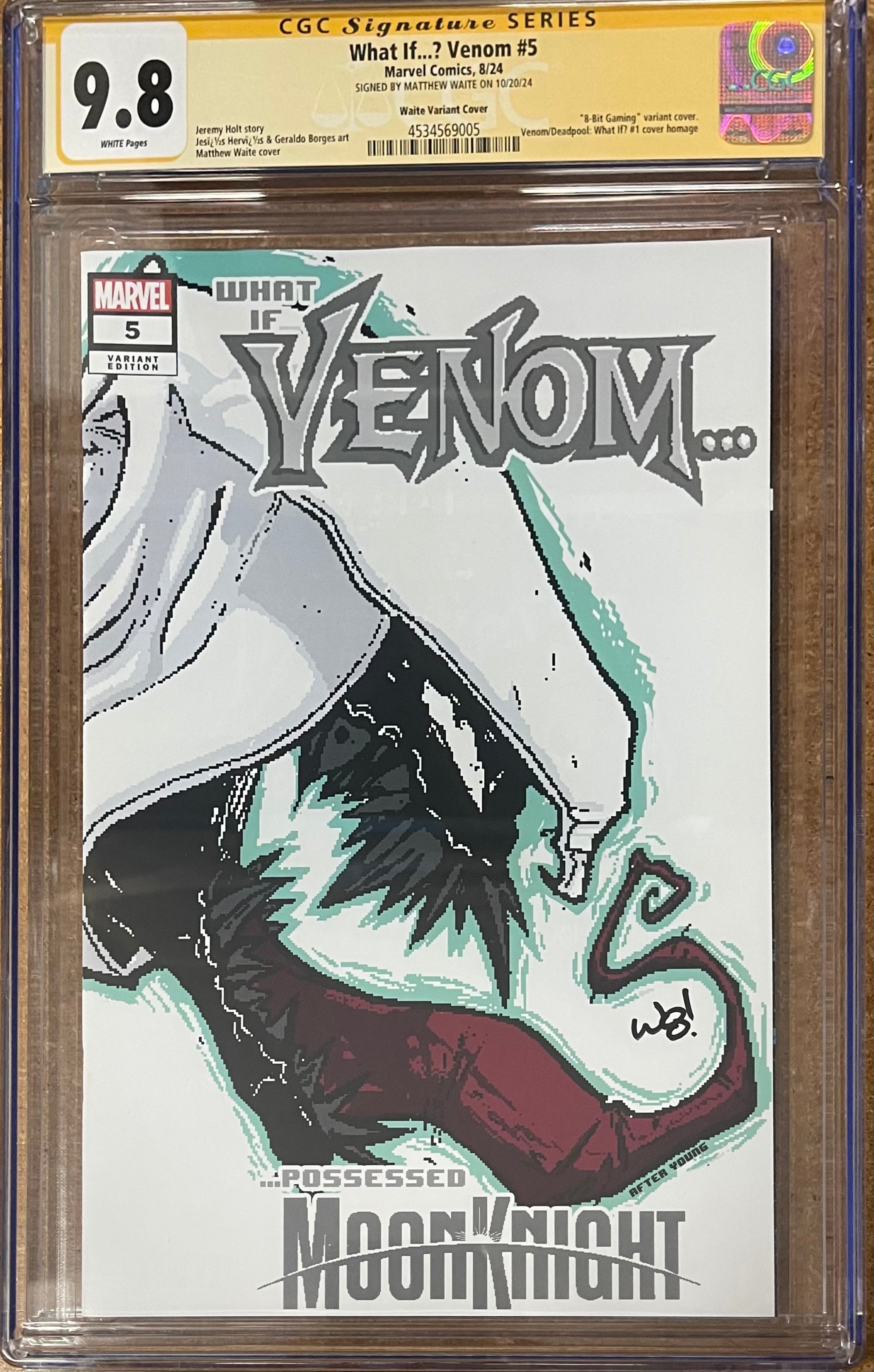 WHAT IF...? VENOM #5 MATTHEW WAITE EXCLUSIVE HOMAGE VARIANT BY MATTHEW WAITE CGC 9.8 (IN STOCK) C66