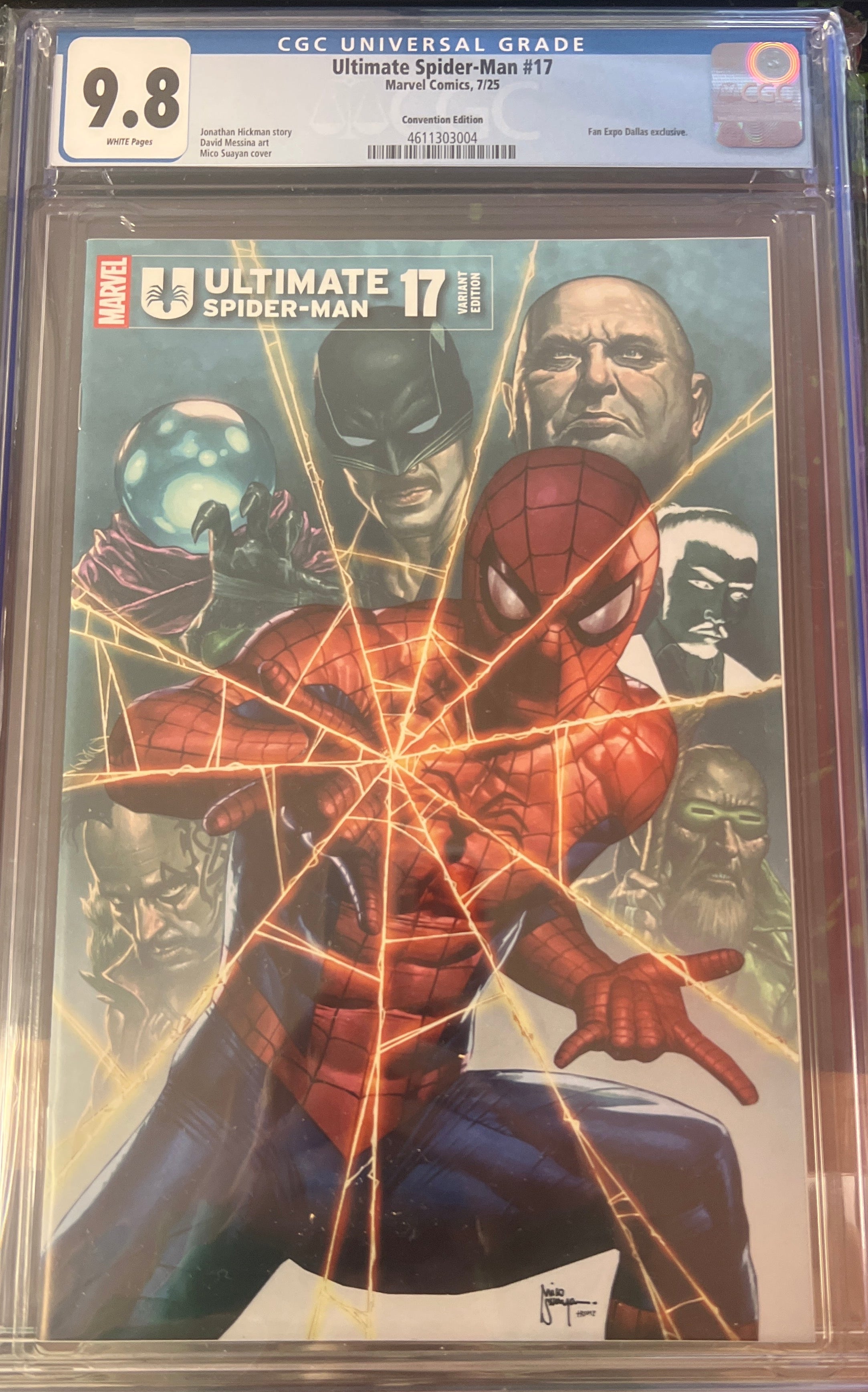 ULTIMATE SPIDER-MAN #17 MICO SUAYAN FANEXPO DALLAS EXCLUSIVE TRADE DRESS COVER CGC 9.8 (C82)