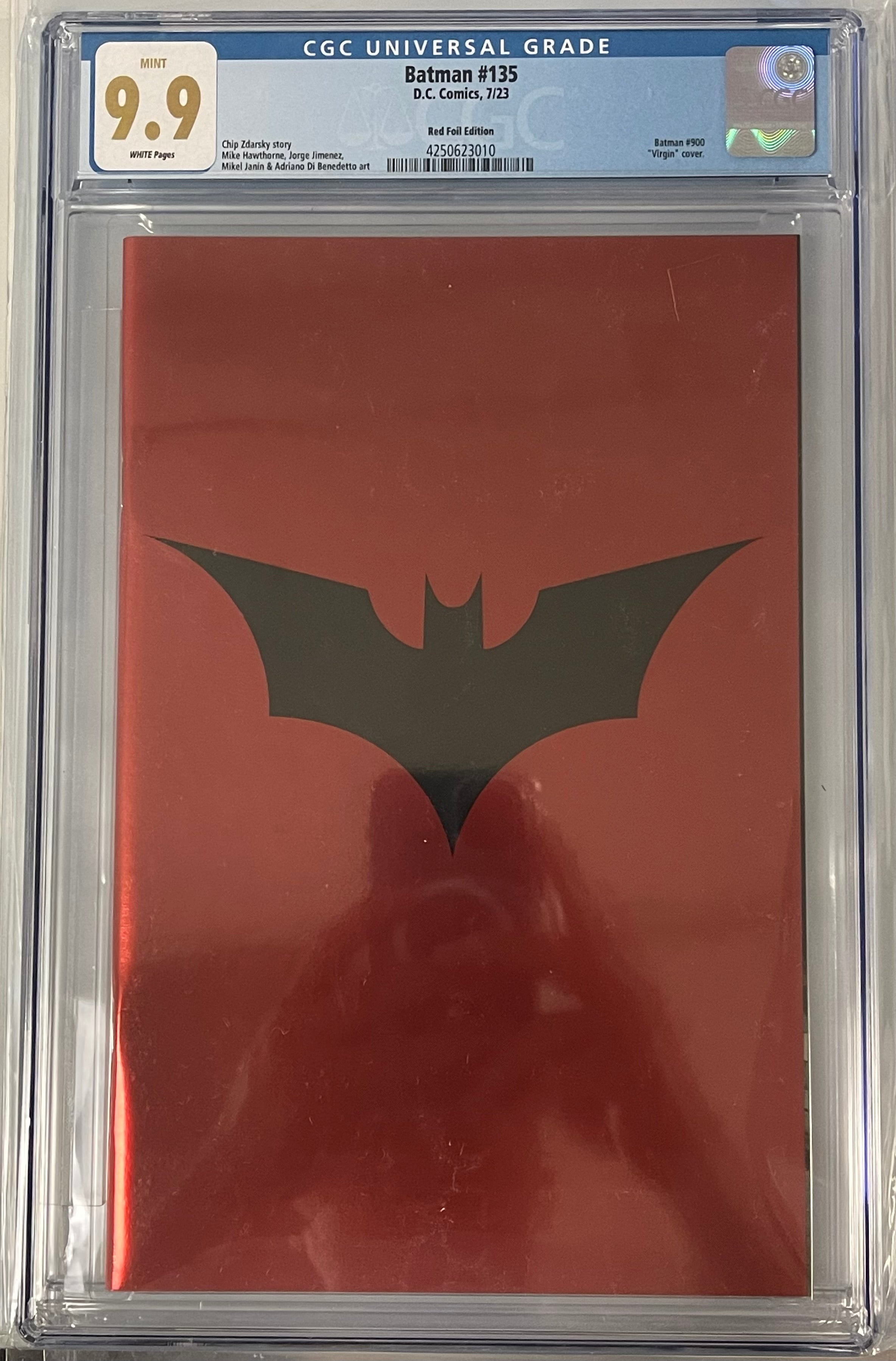 BATMAN #135 BATMAN BEYOND LOGO FOIL VARIANT CGC 9.9 MINT (IN STOCK) C48