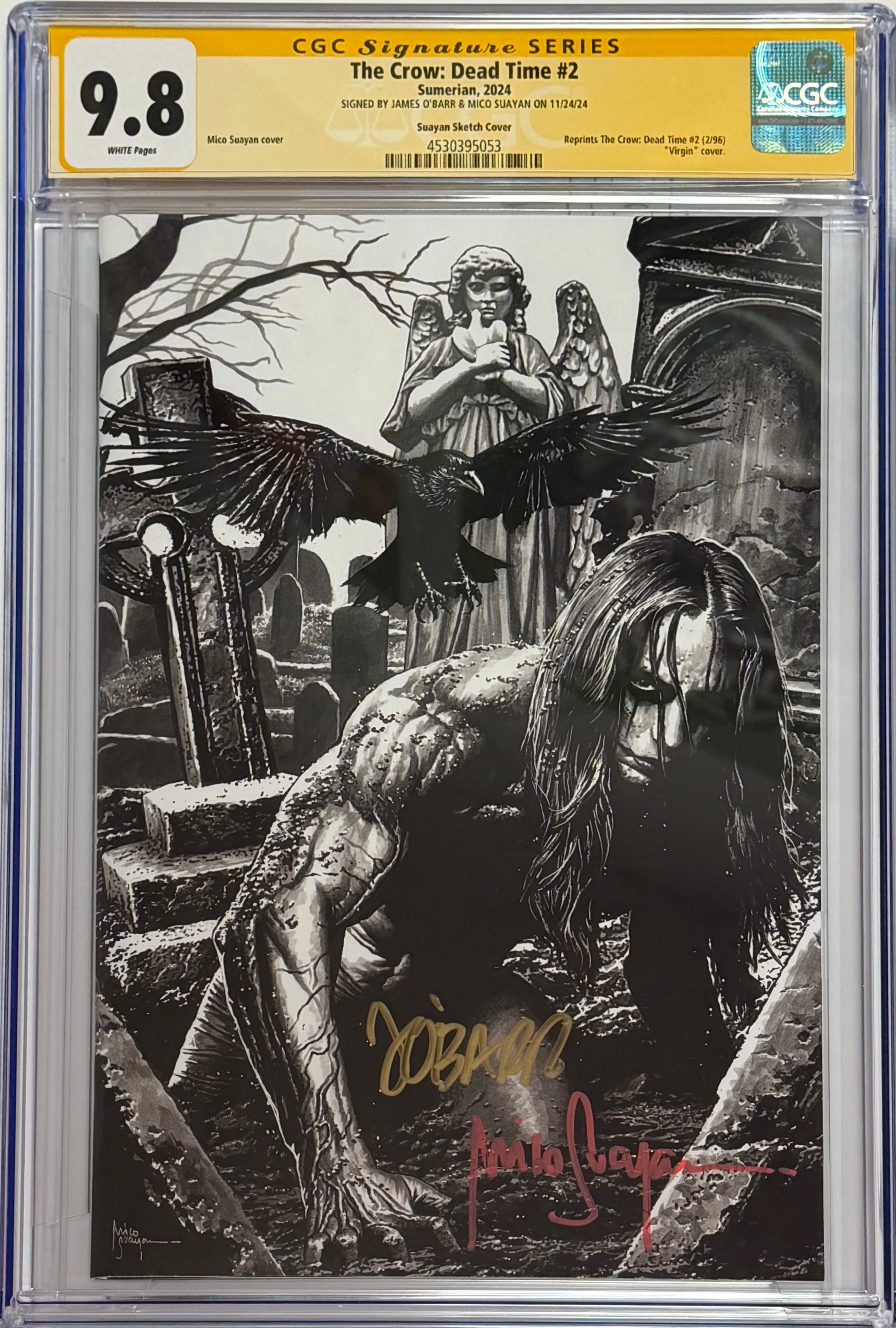 CROW DEAD TIME #2 MICO SUAYAN EXCLUSIVE DUAL SIGNED BY JAMES O'BARR & MICO SUAYAN CGC 9.8 (IN STOCK) C70