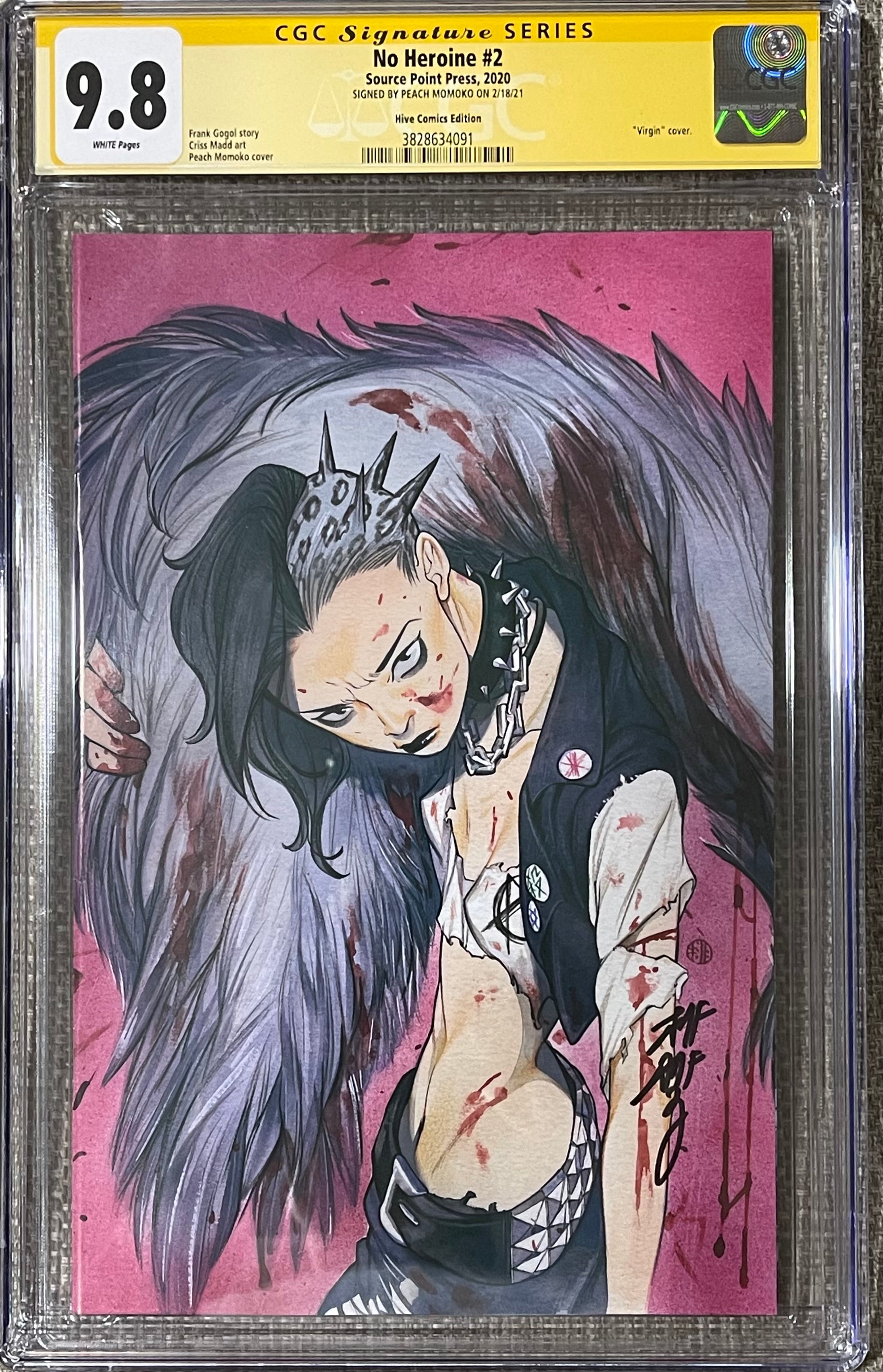 NO HEROINE #2 PEACH MOMOKO EXCLUSIVE VARIANT SIGNED BY PEACH MOMOKO CGC 9.8 (C114)