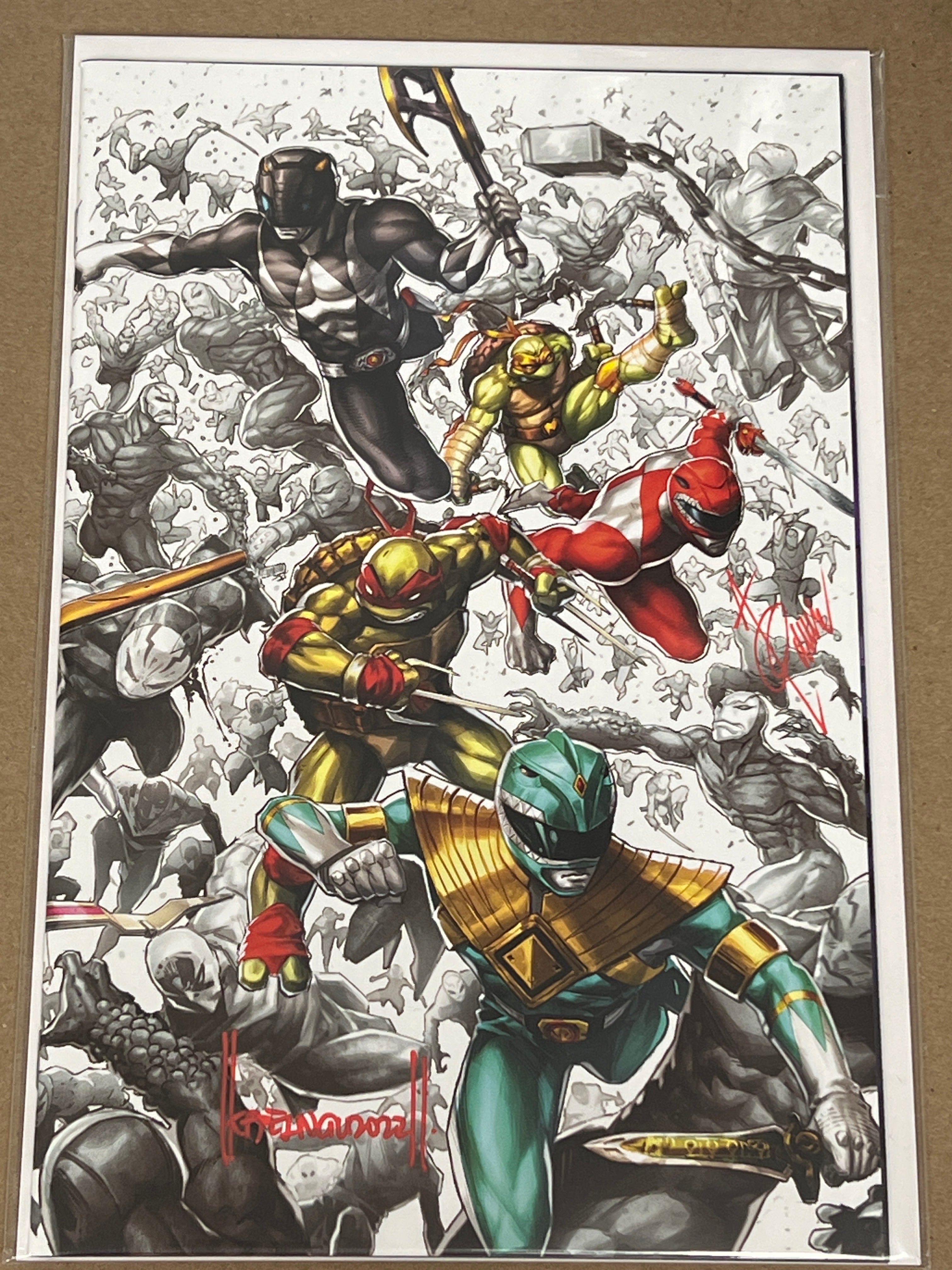 MMPR TMNT #1 SIGNED BY KAEL NGU AND ALAN QUAH WITH COA (SS4)