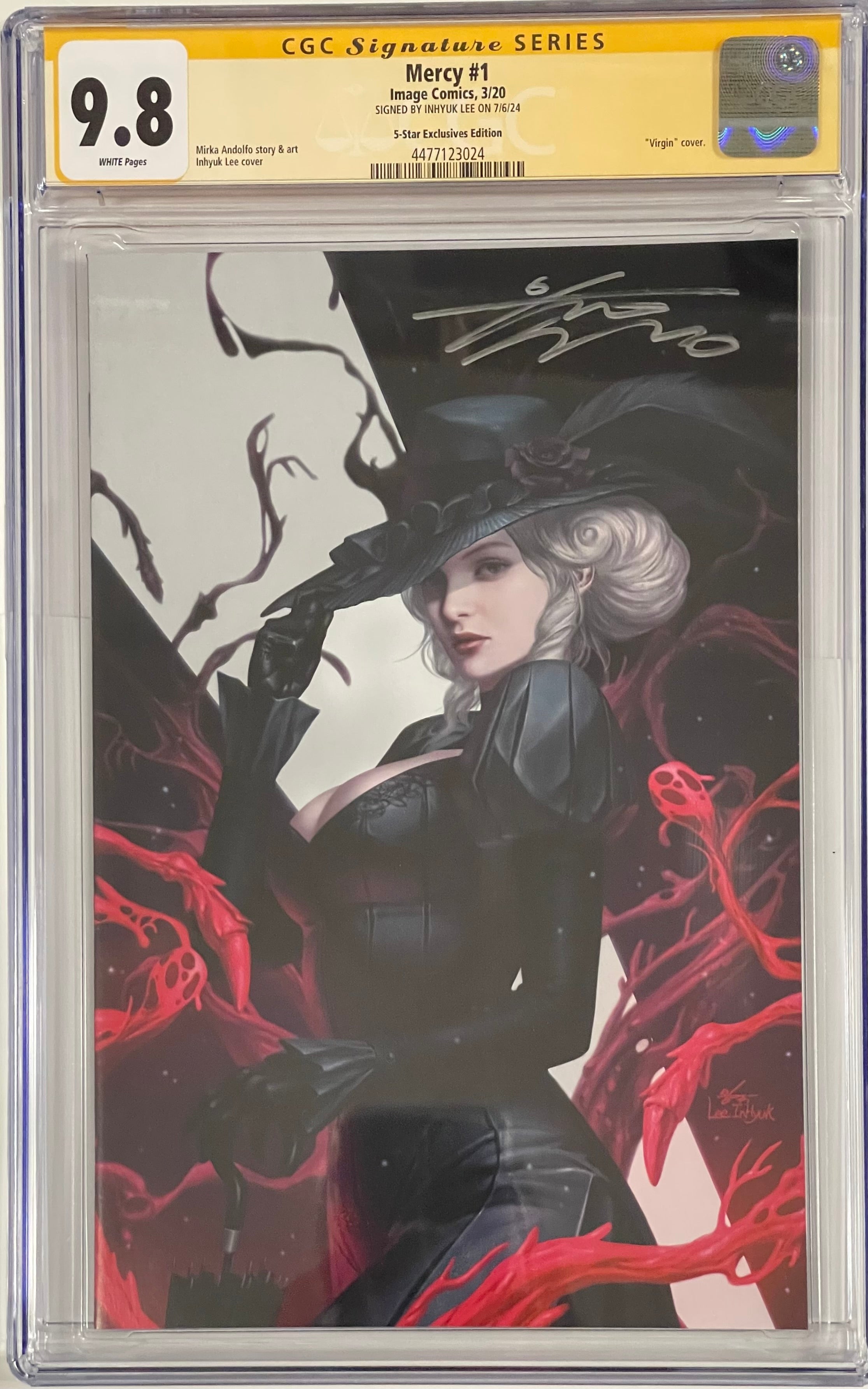 MERCY #1 INHYUK LEE EXCLUSIVE VIRGIN VARIANT SIGNED BY INHYUK LEE CGC 9.8 (C59)