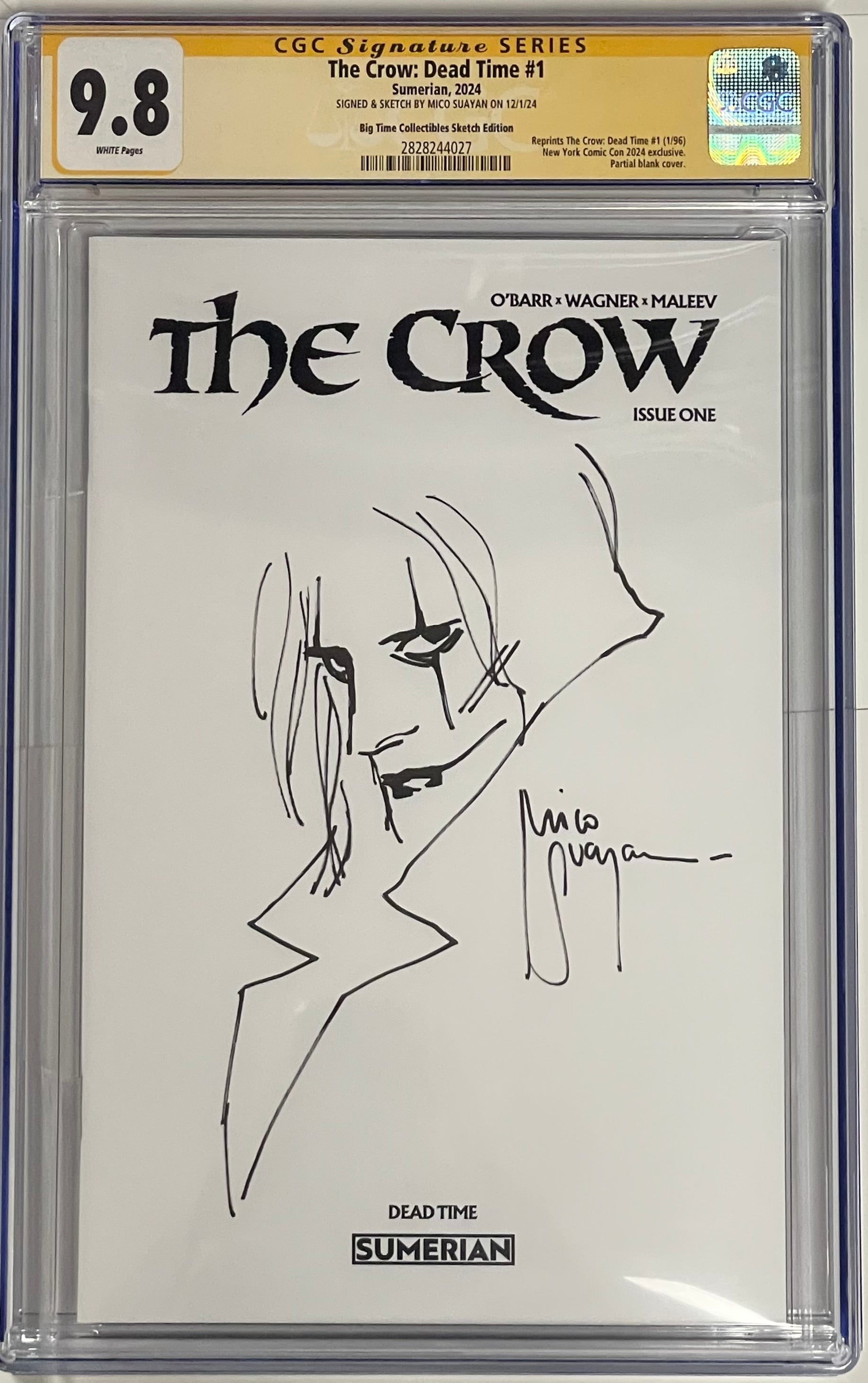 THE CROW: DEAD TIME #1 EXCLUSIVE SKETCH EDITION SIGNED WITH CROW SKETC