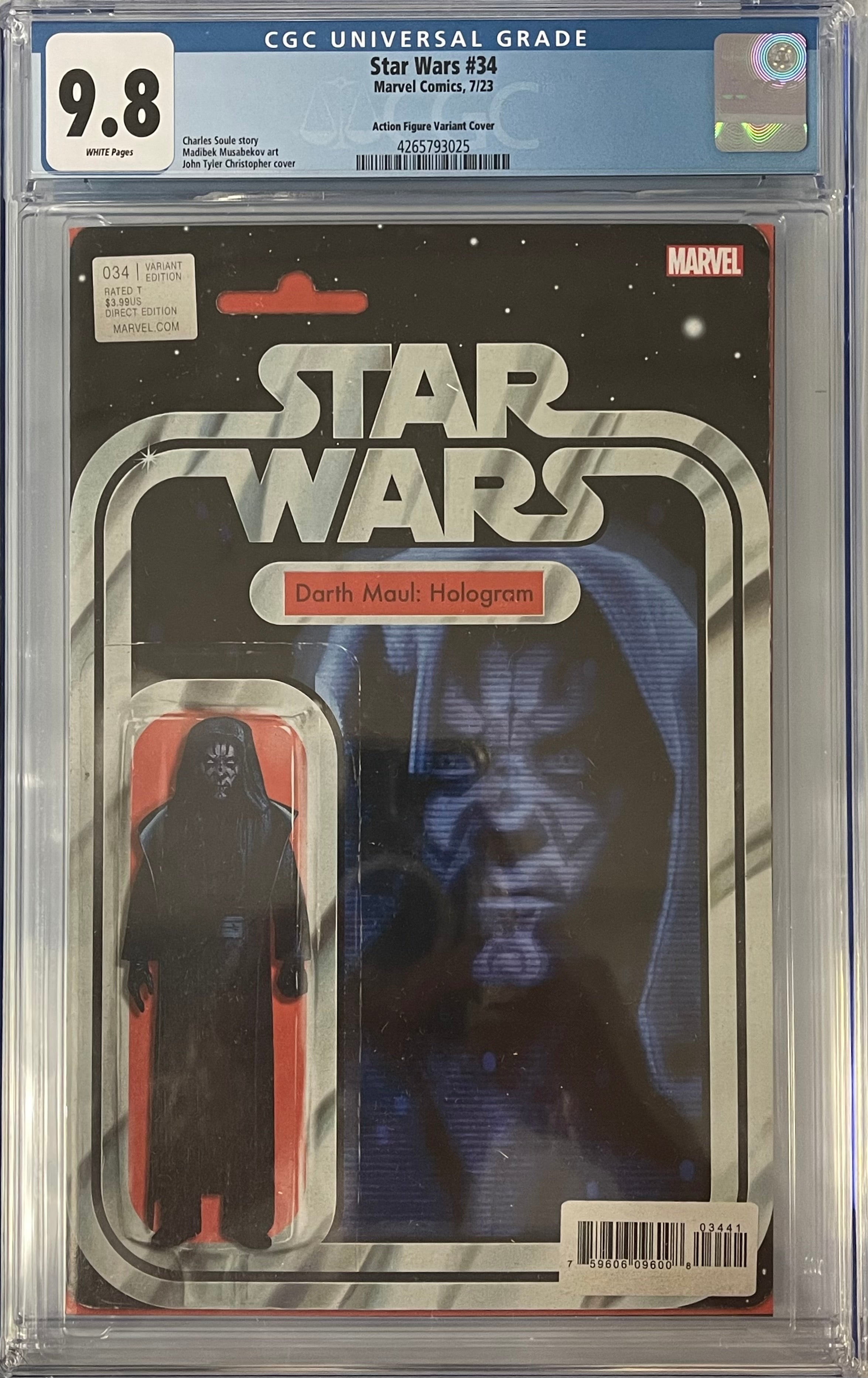 STAR WARS #34 JOHN TYLER CHRISTOPHER ACTION FIGURE VARIANT CGC 9.8 (IN STOCK) C79