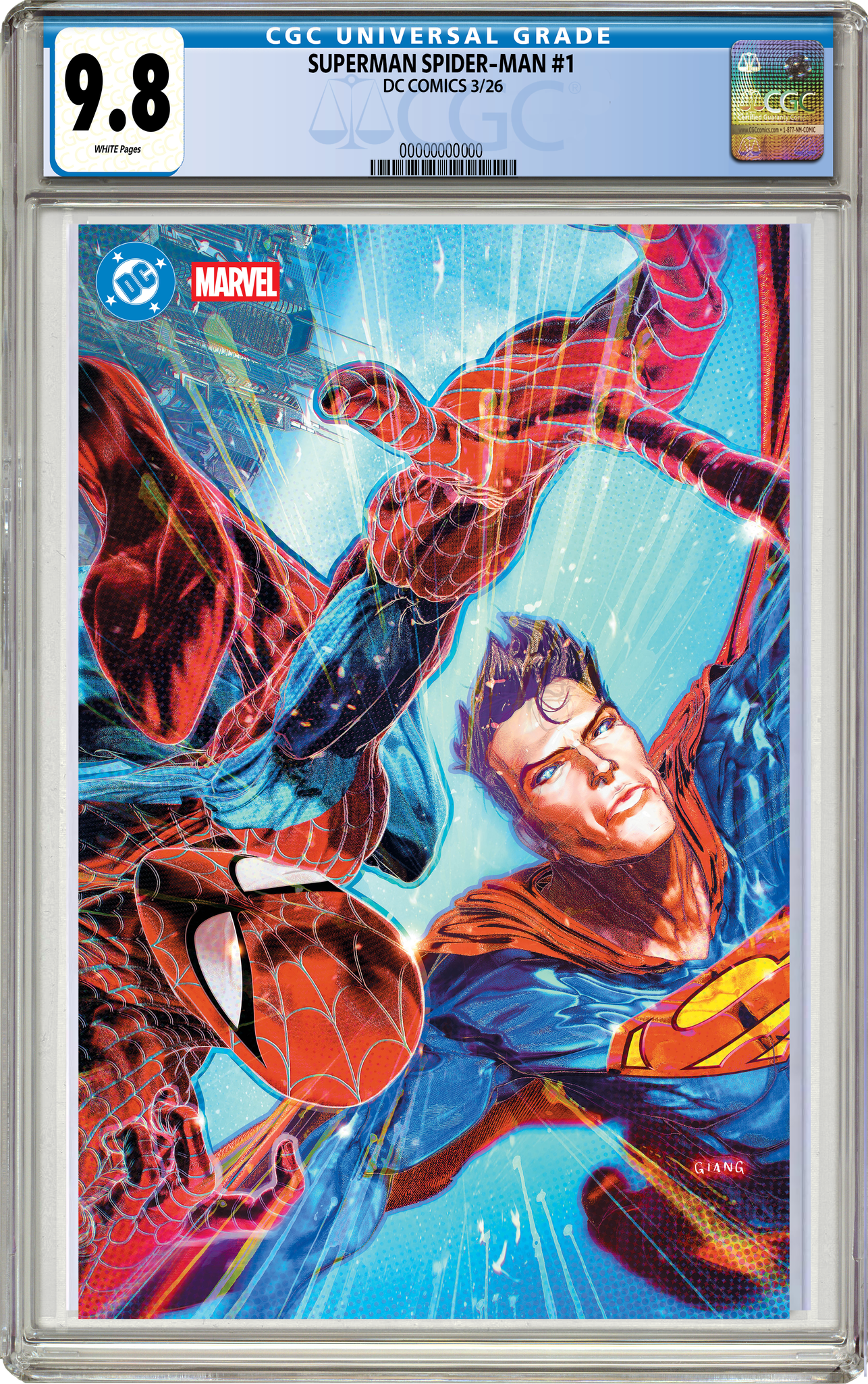 DC MARVEL SUPERMAN SPIDER-MAN #1 JOHN GIANG ARTIST EXCLUSIVE EDITION