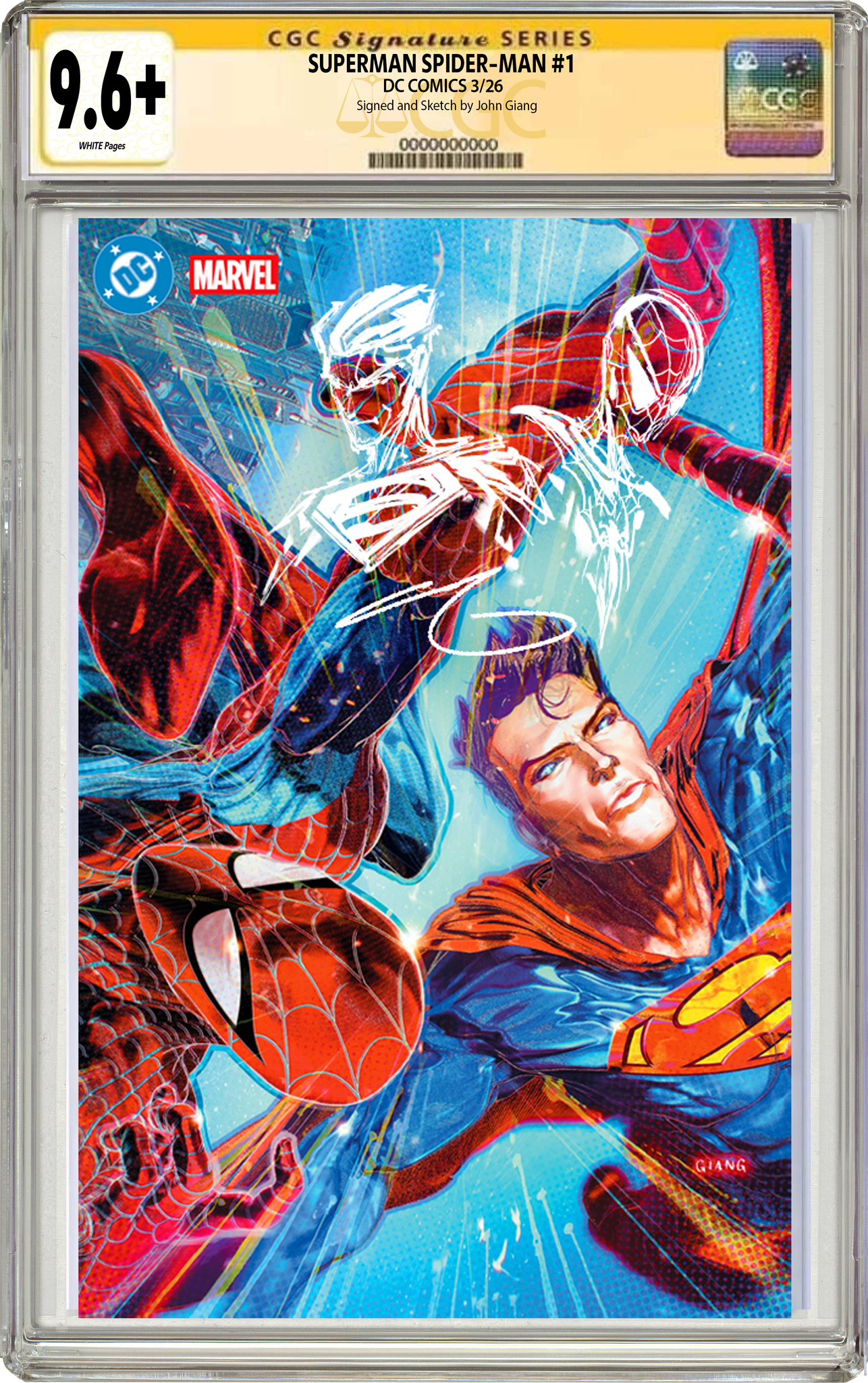 DC MARVEL SUPERMAN SPIDER-MAN #1 JOHN GIANG ARTIST EXCLUSIVE EDITION