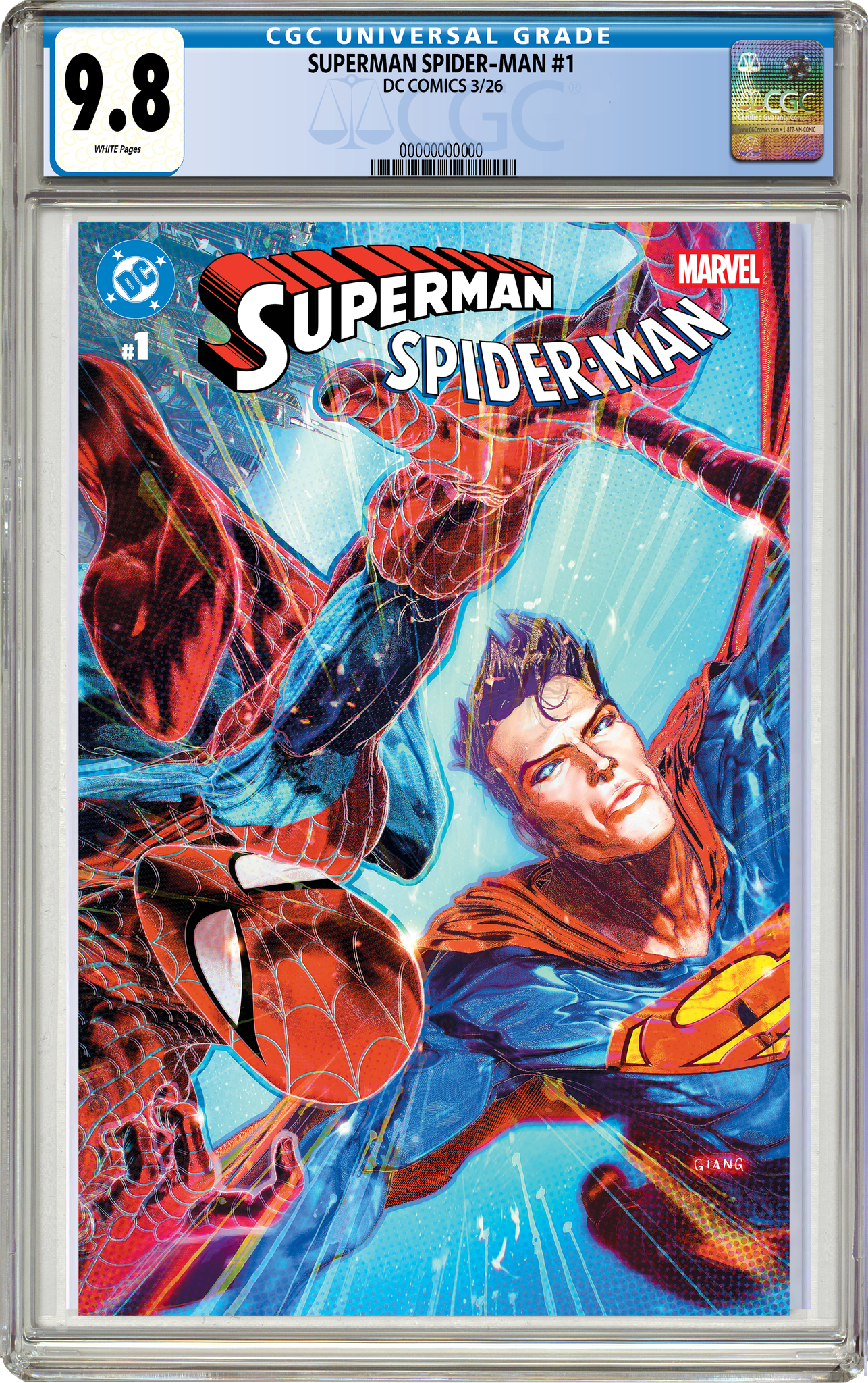 DC MARVEL SUPERMAN SPIDER-MAN #1 JOHN GIANG ARTIST EXCLUSIVE EDITION