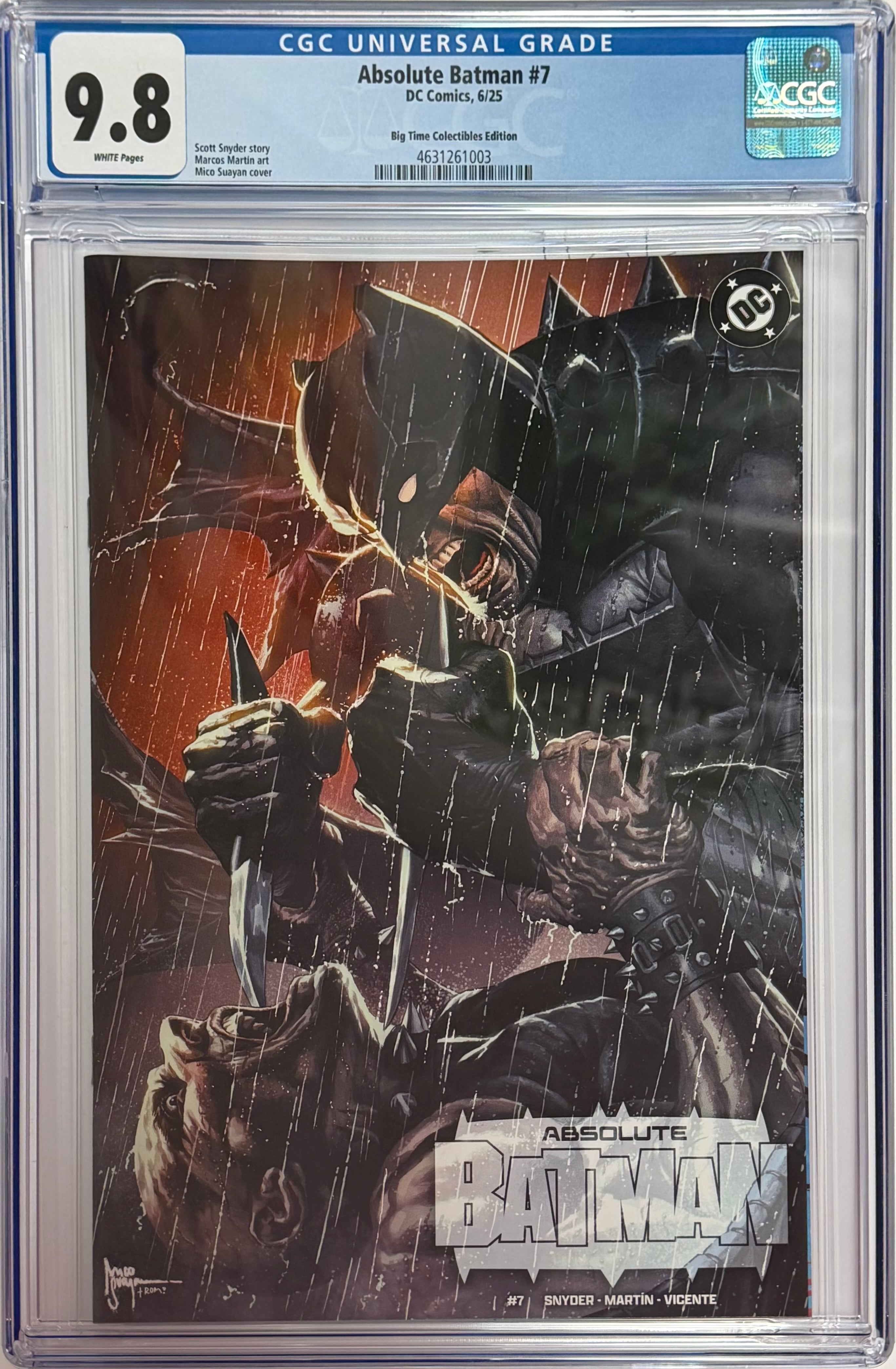 ABSOLUTE BATMAN #7 MICO SUAYAN EXCLUSIVE VARIANT CGC 9.8 (IN STOCK) C67