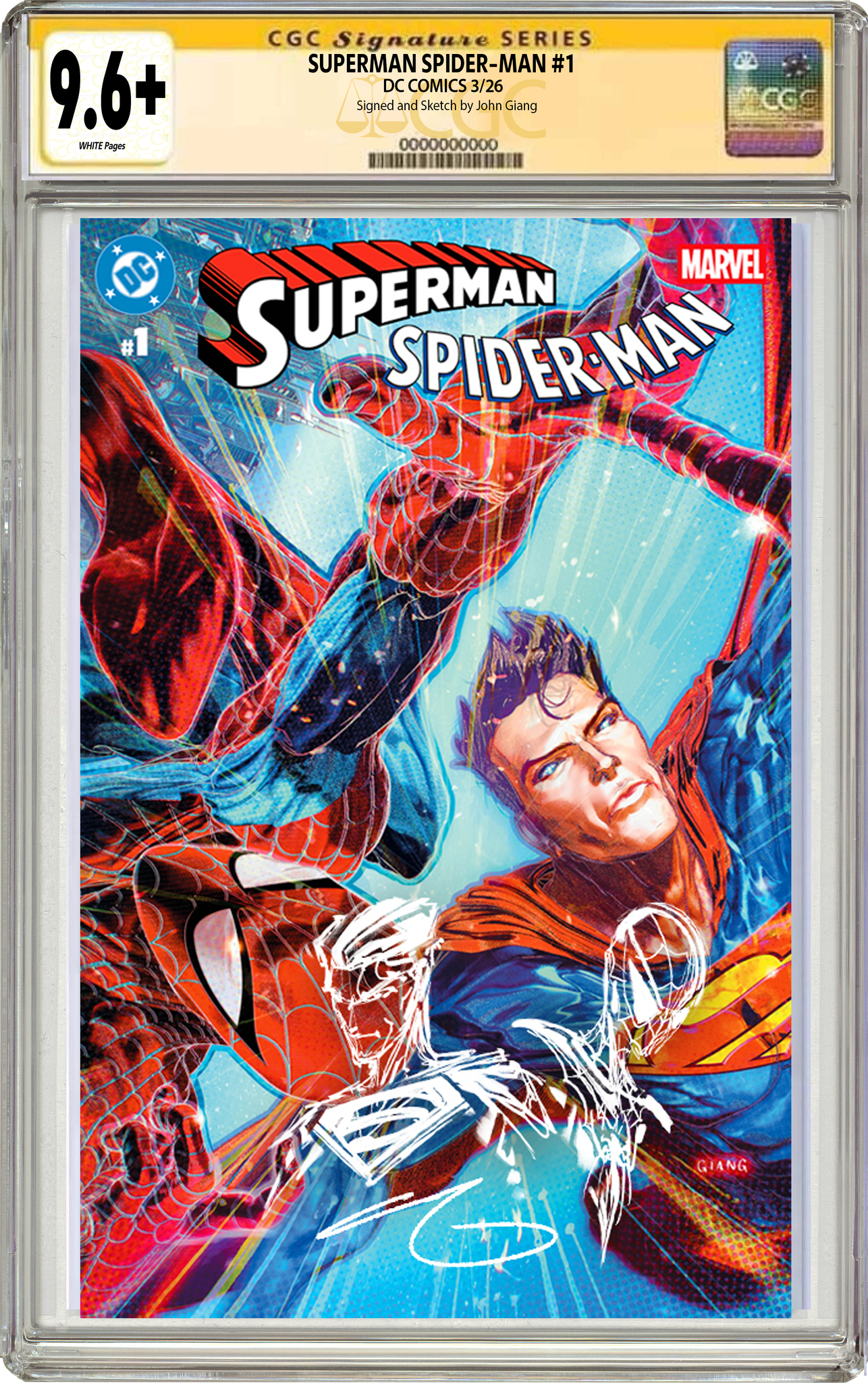 DC MARVEL SUPERMAN SPIDER-MAN #1 JOHN GIANG ARTIST EXCLUSIVE EDITION