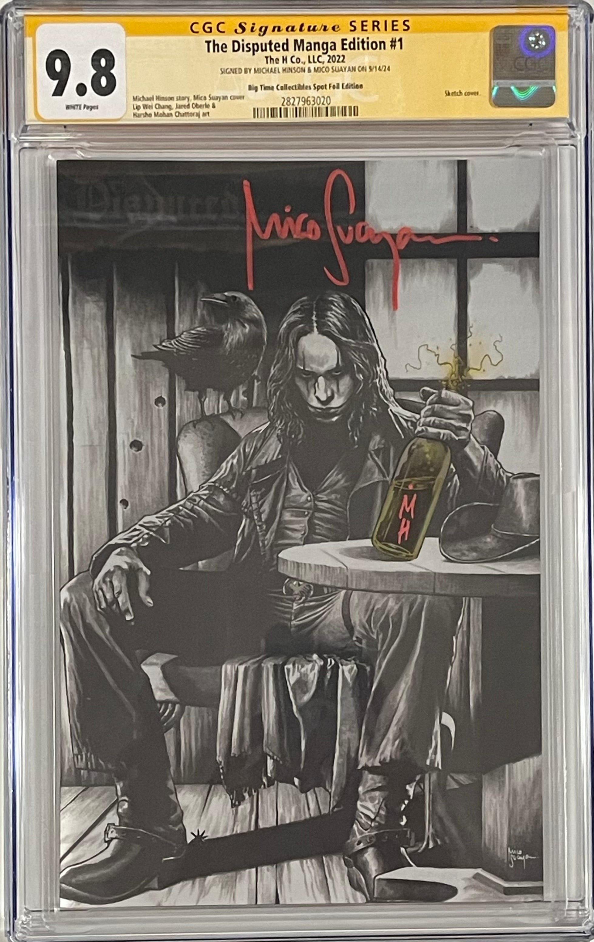 DISPUTED MANGA EDITION #1 SPOT FOIL VARIANT SIGNED BY MICO SUAYAN & MICHAEL HINSON CGC 9.8 (C97)