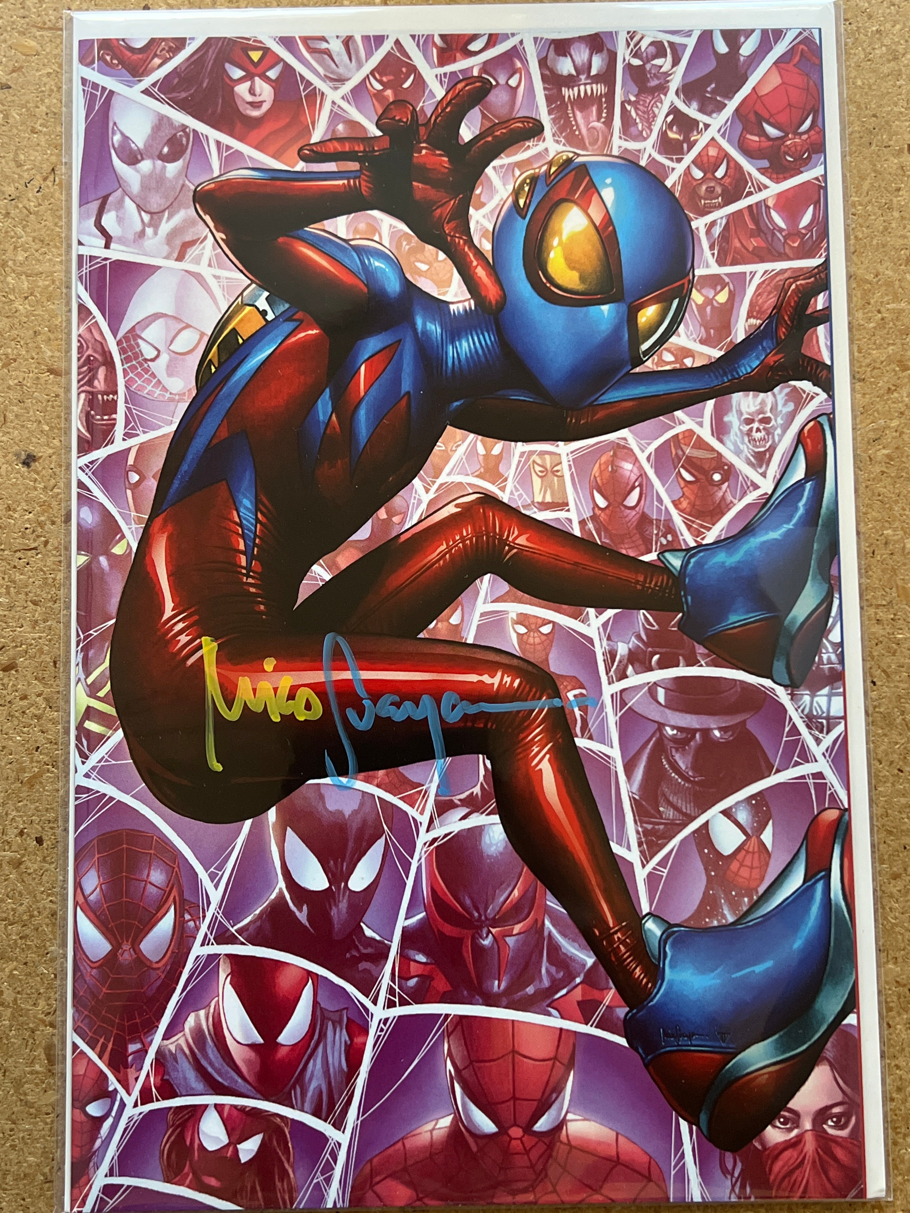 SPIDER-BOY #1 VIRGIN VARIANT SIGNED BY MICO SUAYAN WITH COA (SS 3)