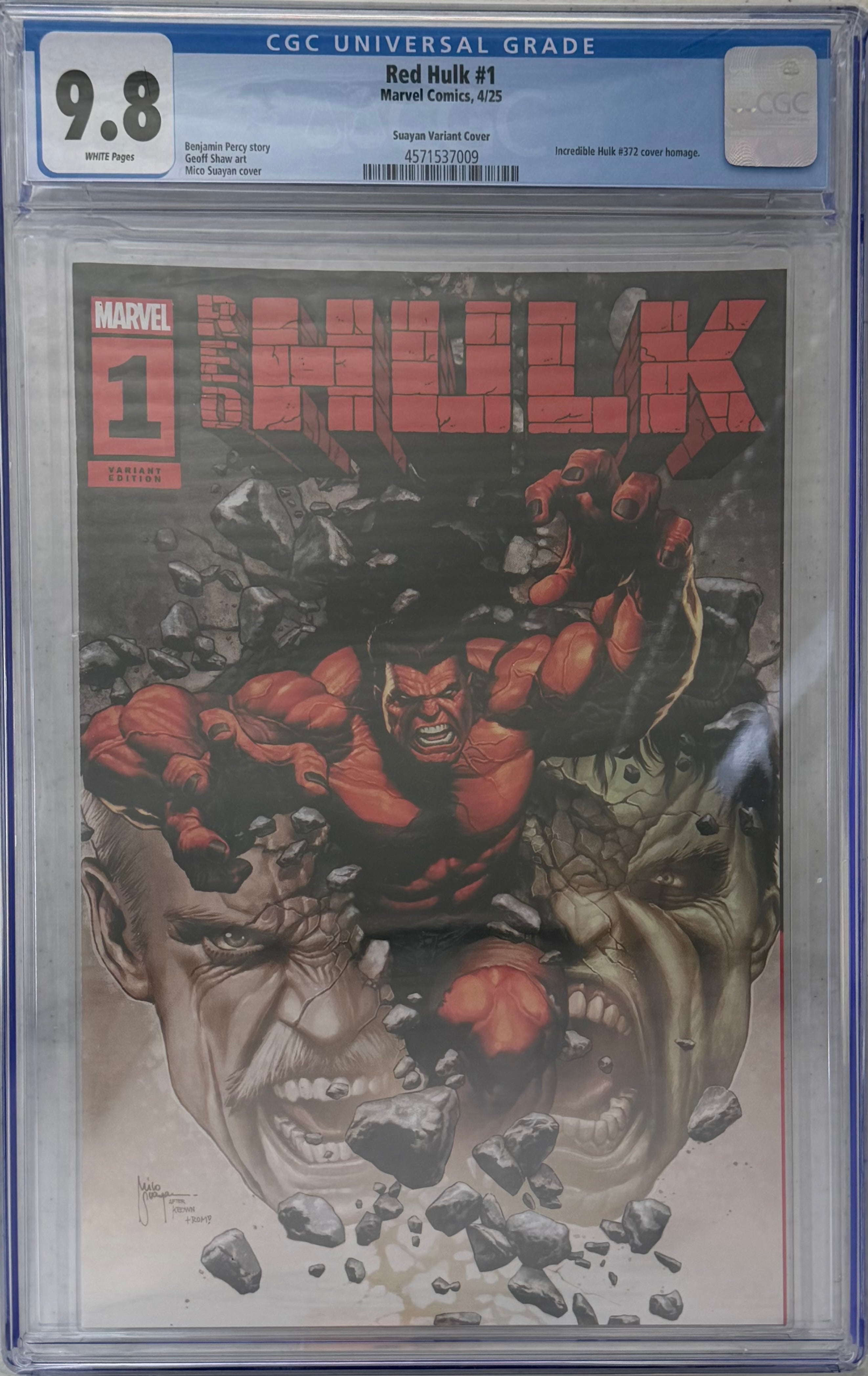 RED HULK #1 MICO SUAYAN EXCLUSIVE CGC 9.8  (C68)