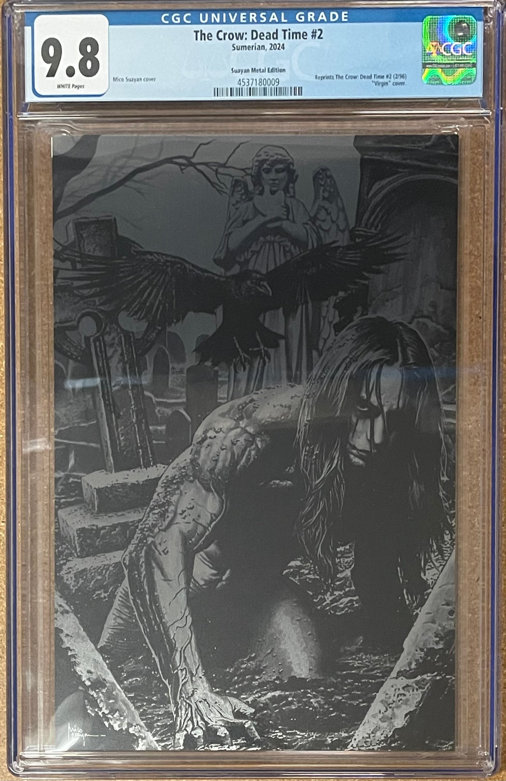 CROW DEAD TIME #2 MICO SUAYAN EXCLUSIVE VIRGIN METAL EDITION CGC 9.8 (IN STOCK) C66