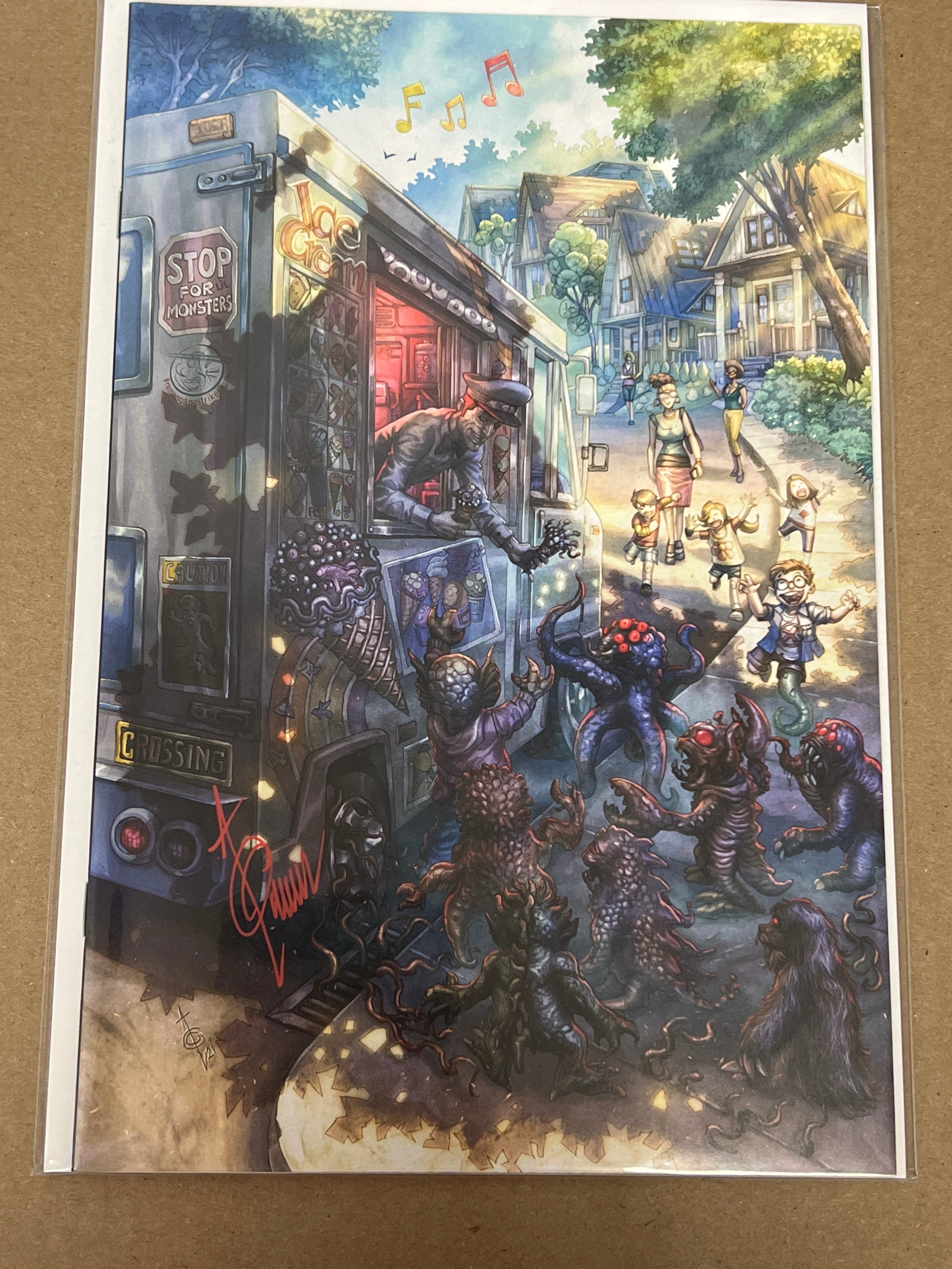 ICE CREAM MAN #24 VIRGIN VARIANT SIGNED BY ALAN QUAH WITH COA (SS4)