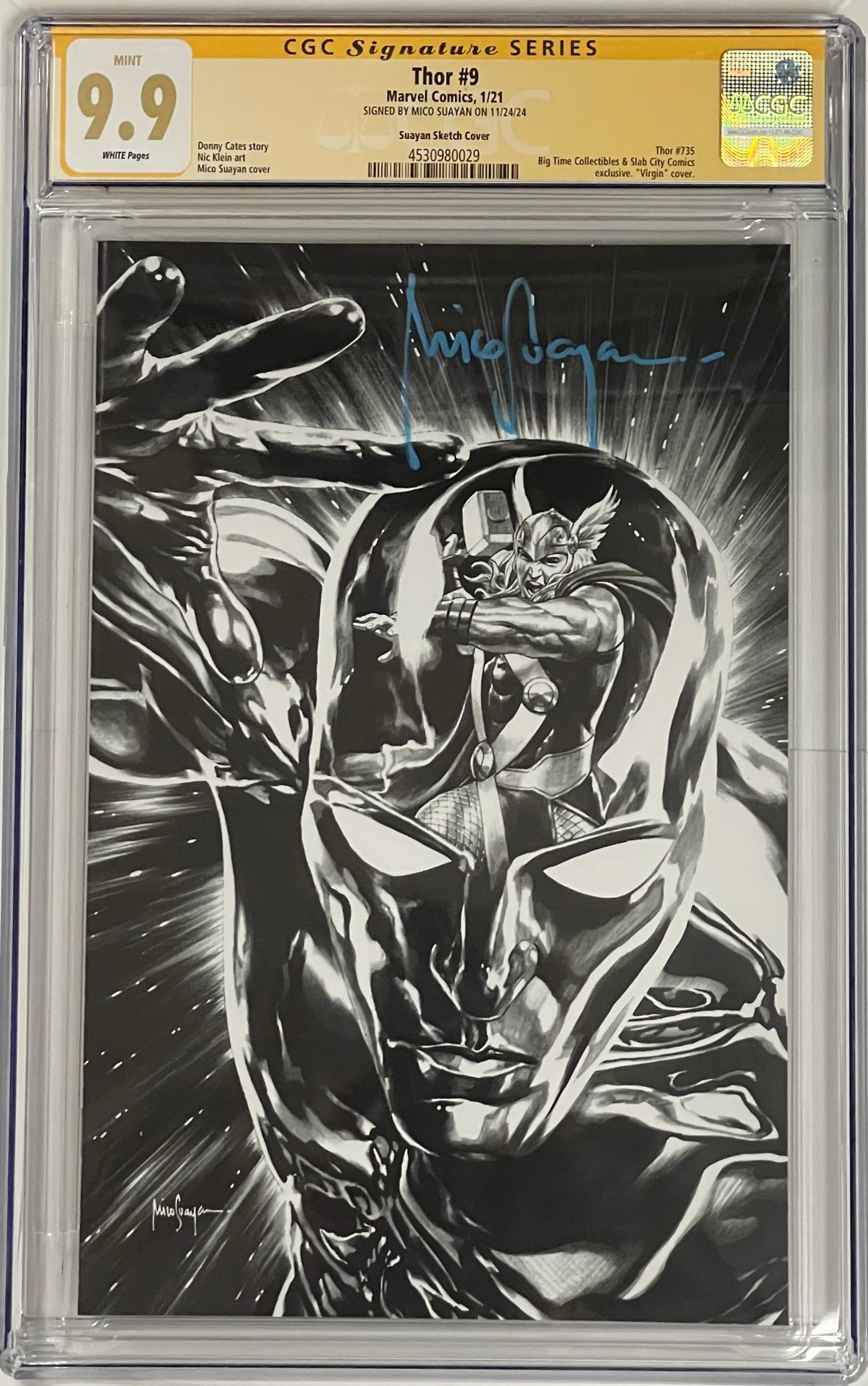 THOR #9 MICO SUAYAN SKETCH EDITION SIGNED BY MICO SUAYAN CGC 9.9 MINT (C90)