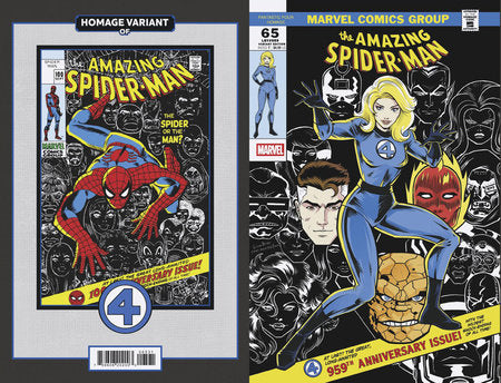 AMAZING SPIDER-MAN #65 LUCIANO VECCHIO FANTASTIC FOUR HOMAGE VARIANT -- [Expected In Stock Date : 01-08-25]