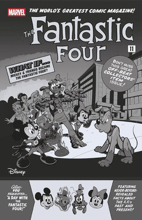 FANTASTIC FOUR #32 EMILIO URBANO BLACK AND WHITE DISNEY WHAT IF? FANTASTIC FOUR HOMAGE VARIANT [DOOM][1:100] -- [Expected In Stock Date : 05-21-25]