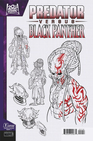 PREDATOR VS. BLACK PANTHER #1 CHRIS ALLEN DESIGN VARIANT[1:10] STOCK DATE: 08-21-24