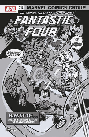 FANTASTIC FOUR #5 MARCO PALAZZI BLACK AND WHITE DISNEY WHAT IF? FANTASTIC FOUR HOMAGE VARIANT[1:100] -- [Expected In Stock Date : 11-12-25]