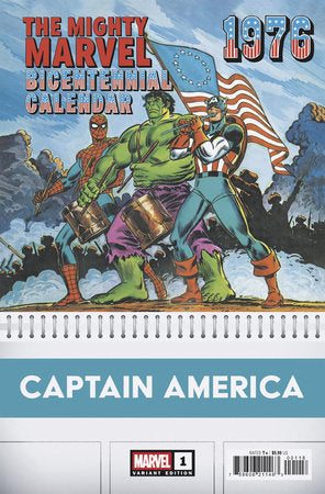 CAPTAIN AMERICA #1 JOHN ROMITA SR. BICENTENNIAL CALENDAR HIDDEN GEM VARIANT[1:50] -- [Expected In Stock Date : 07-02-25 ]