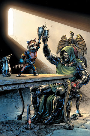 DOCTOR DOOM & ROCKET RACCOON #1 GARY FRANK VIRGIN VARIANT[1:100] -- [Expected In Stock Date : 01-22-25]