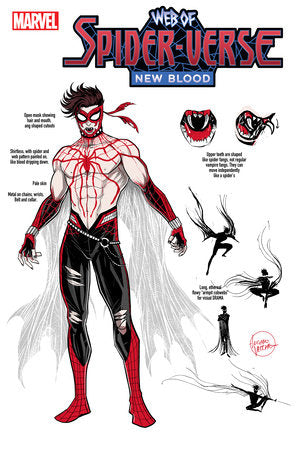 WEB OF SPIDER-VERSE: NEW BLOOD #1 LUCIANO VECCHIO DESIGN VARIANT[1:10]-- [Expected In Stock Date : 03-05-25]