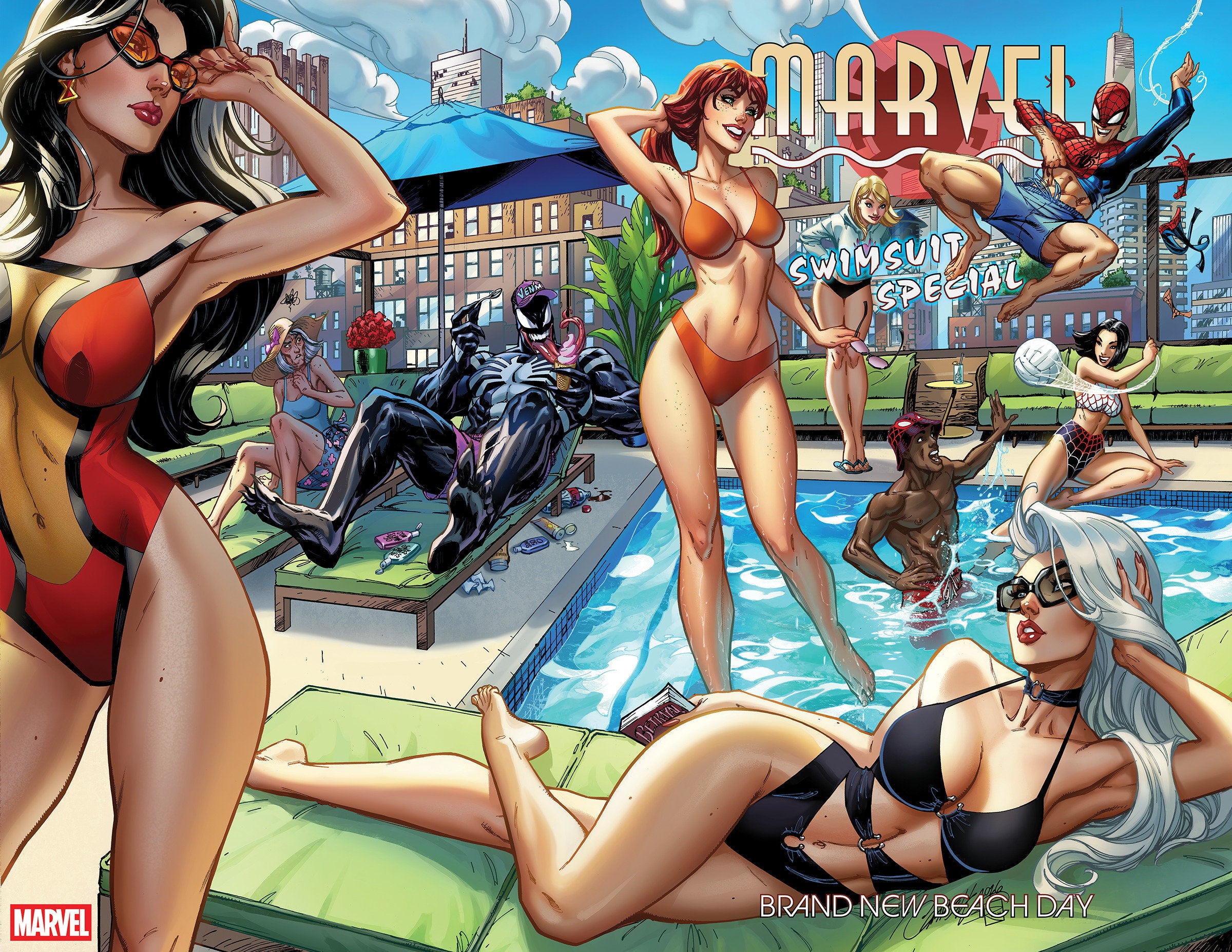 アート・デザイン・音楽 Marvel Swimsuit Special MARVEL SWIMSUIT SPECIAL: BRAND NEW BEACH DAY #1 WRAPAROUND J SCOTT CAM