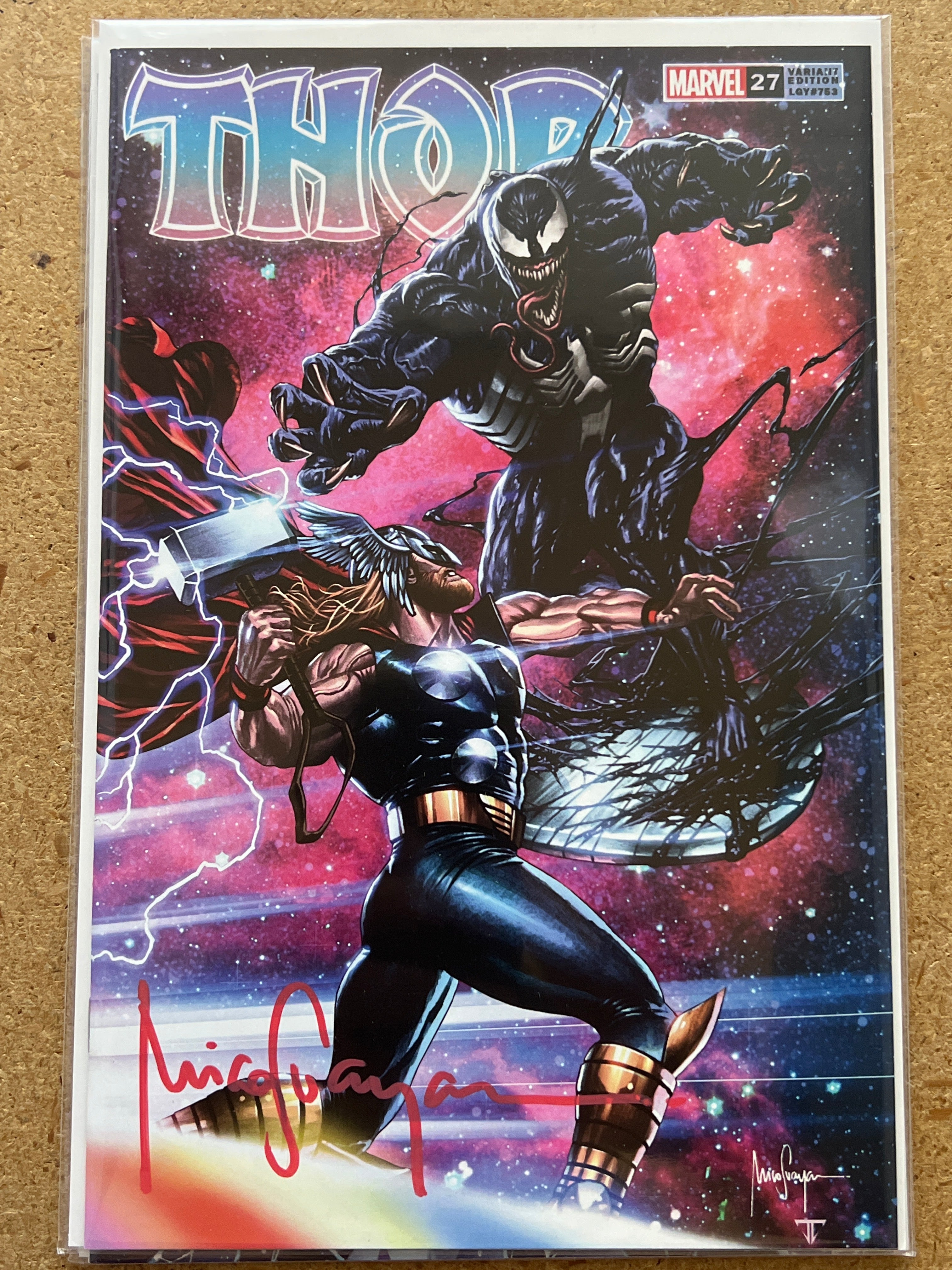 THOR #27 #1 SIGNED BY MICO SUAYAN WITH COA (SS 3)