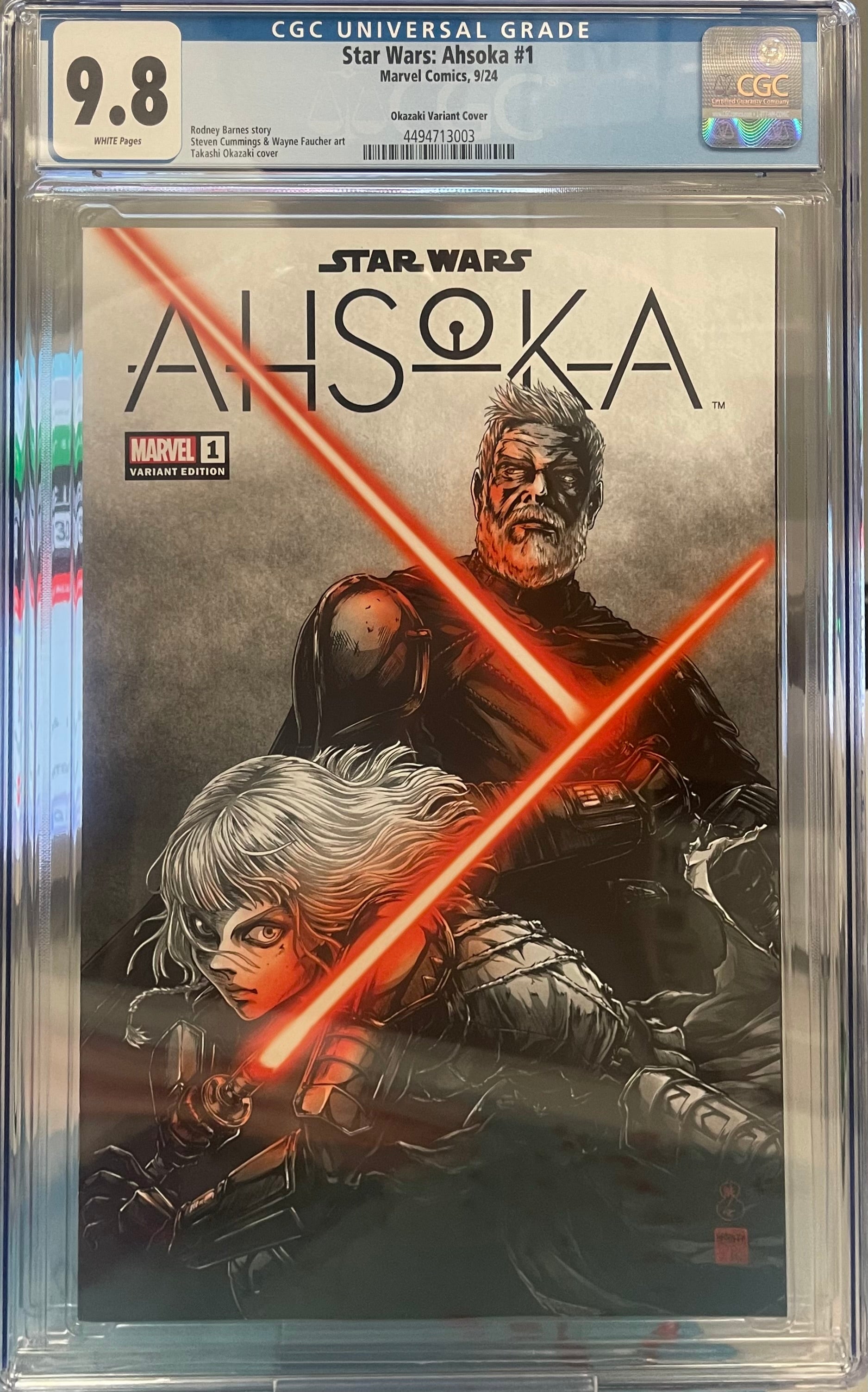 STAR WARS: AHSOKA #1 TAKASHI OKAZAKI LIMITED EDITION VARIANT CGC 9.8 MINT (C101)