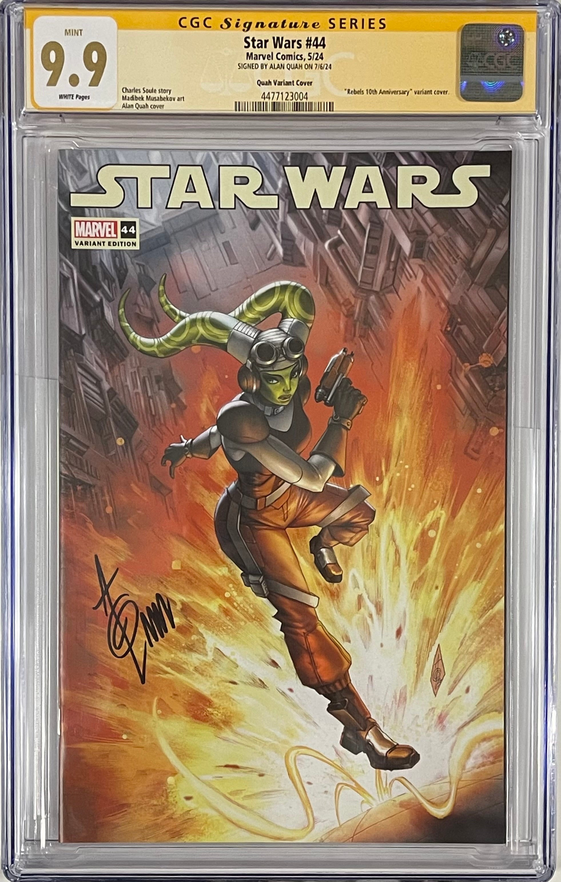 STAR WARS #44 ALAN QUAH REBELS 10TH ANNIVERSARY SIGNED BY ALAN QUAH CGC 9.9 MINT (C69)