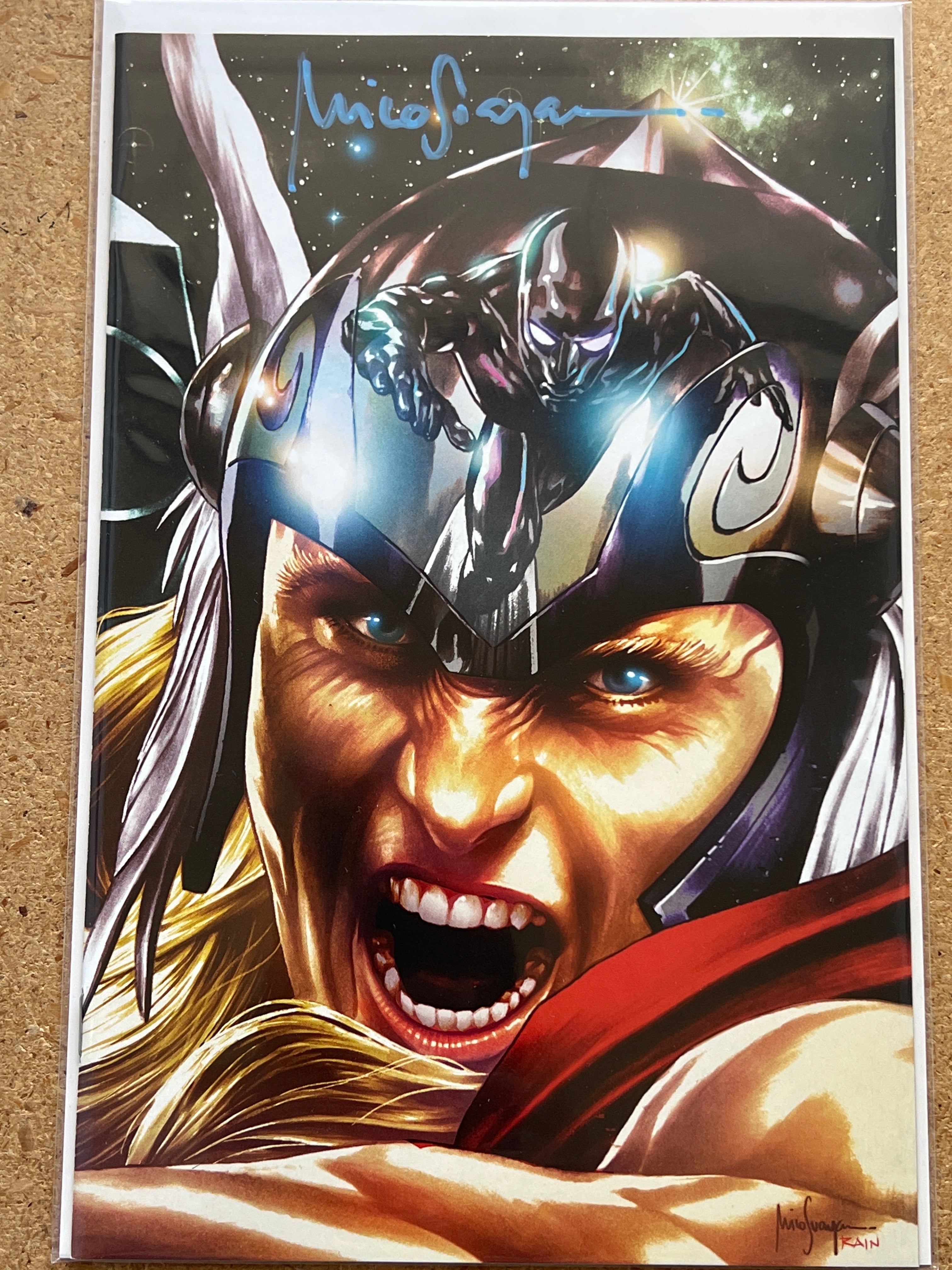 THOR #12 VIRGIN SIGNED BY MICO SUAYAN WITH COA (SS 3)