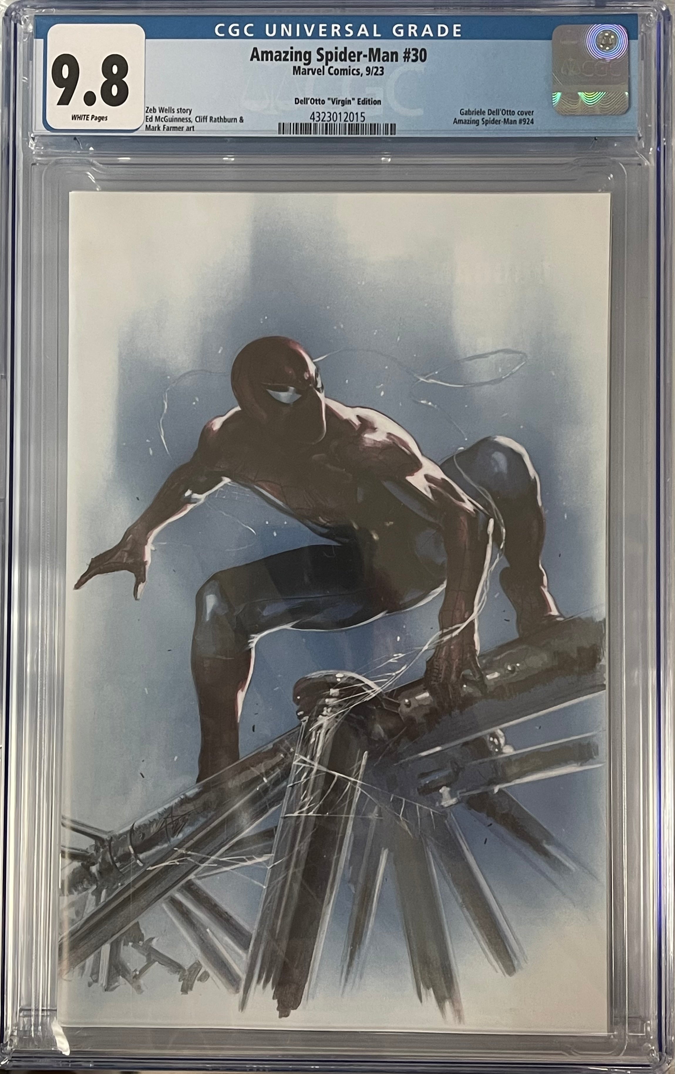 AMAZING SPIDER-MAN #30 GABRIELE DELL'OTTO EXCLUSIVE VIRGIN VARIANT CGC 9.8 (IN STOCK) C47