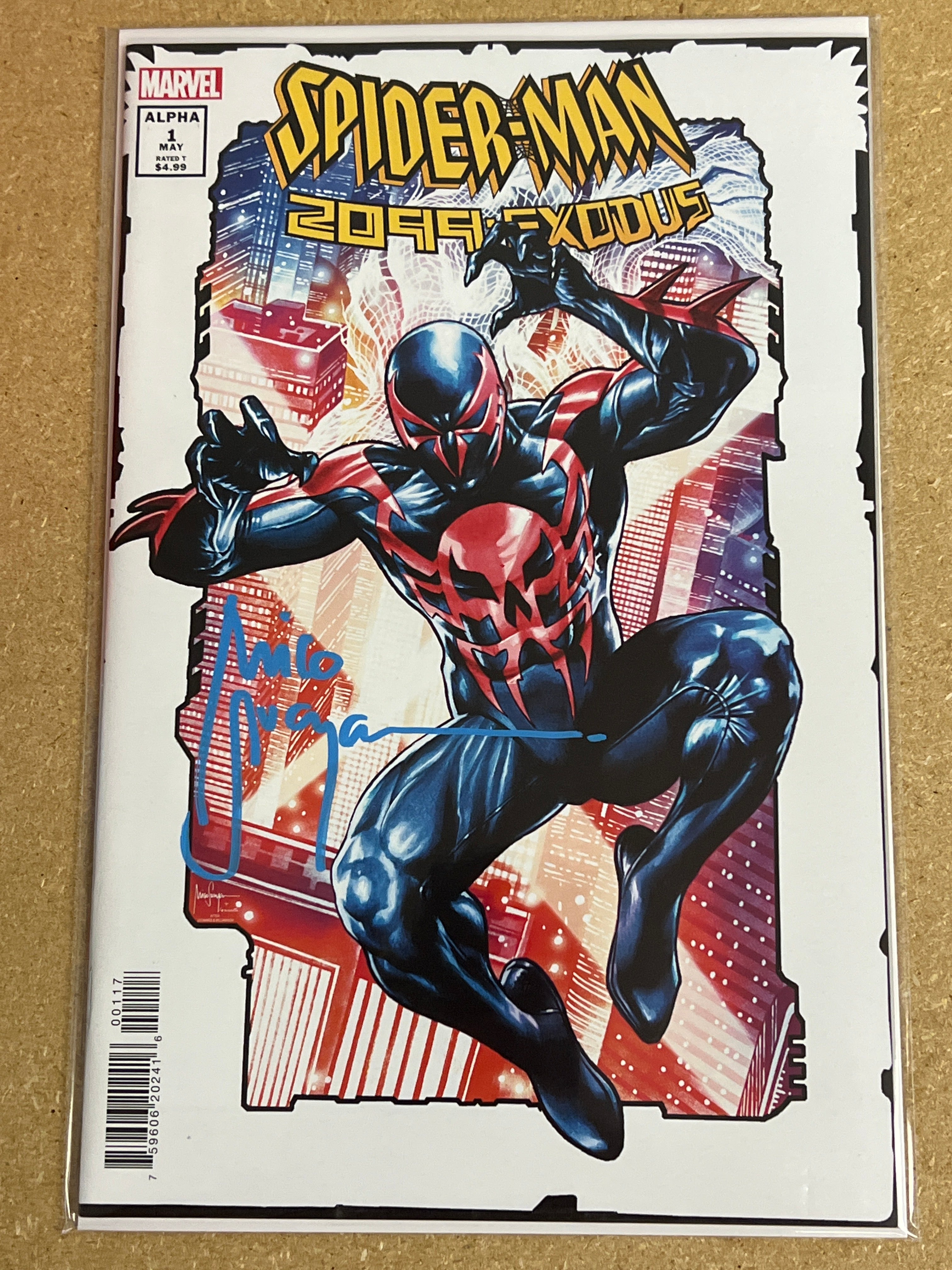 SPIDER-MAN 2099: EXODUS ALPHA #1 EXCLUSIVE CONVENTION VARIANT SIGNED BY MICO SUAYAN WITH COA