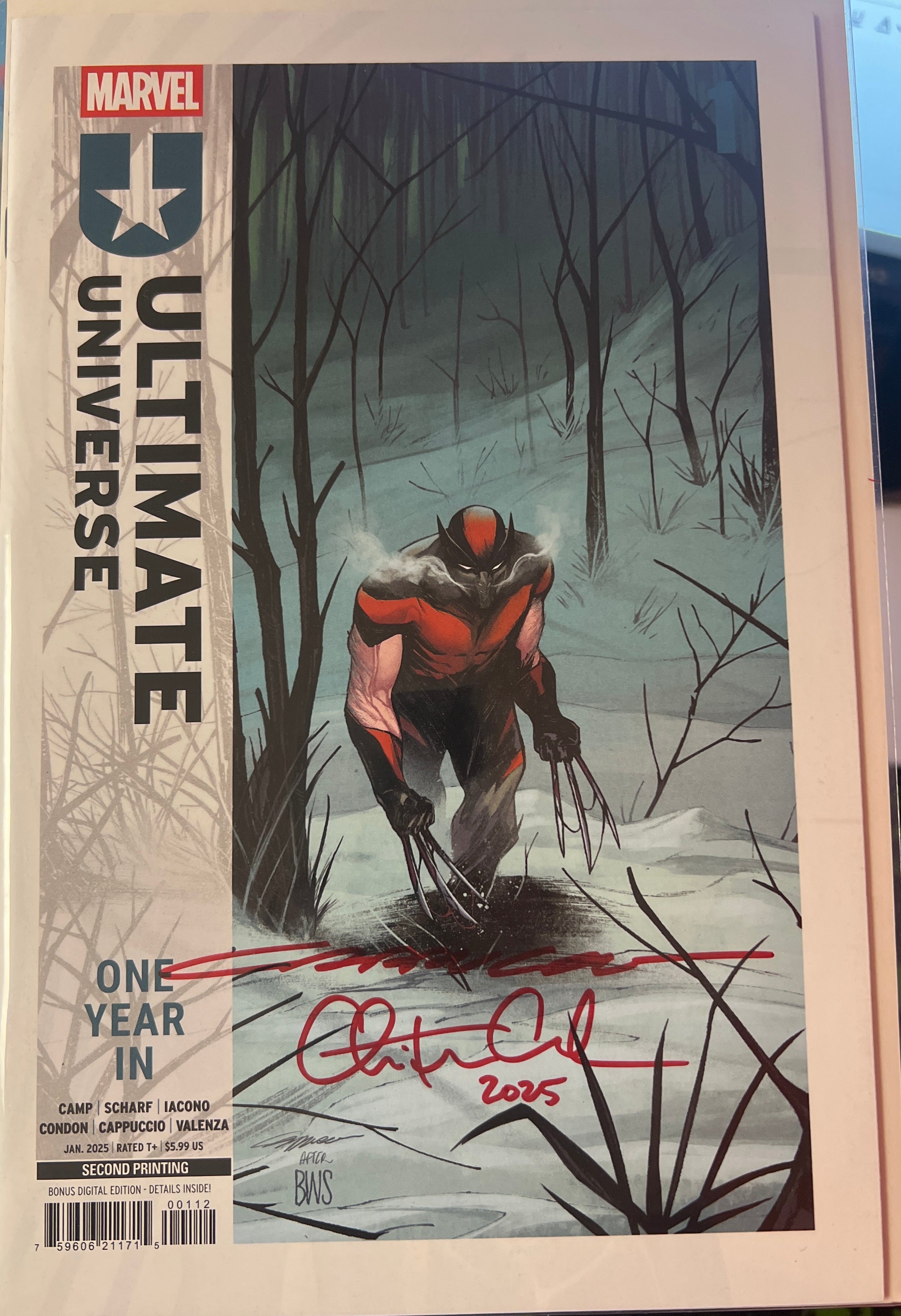 ULTIMATE UNIVERSE: ONE YEAR IN #1 ALESSANDRO CAPPUCCIO 2ND PRINTING VARIANT SIGNED BY CHRIS CONDON AND ALESSANDRO CAPPUCCIO (SS12)