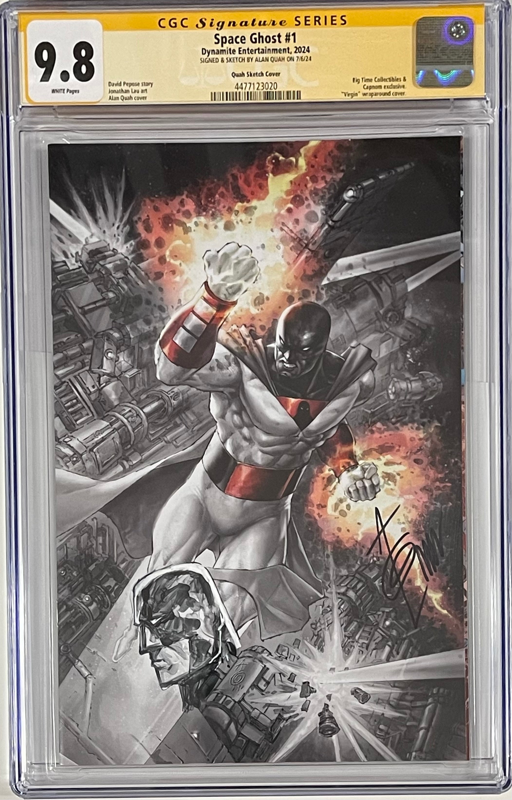 SPACE GHOST #1 CONVENTION EXCLUSIVE SIGNED & SKETCHED BY ALAN QUAH CGC 9.8 (C68)