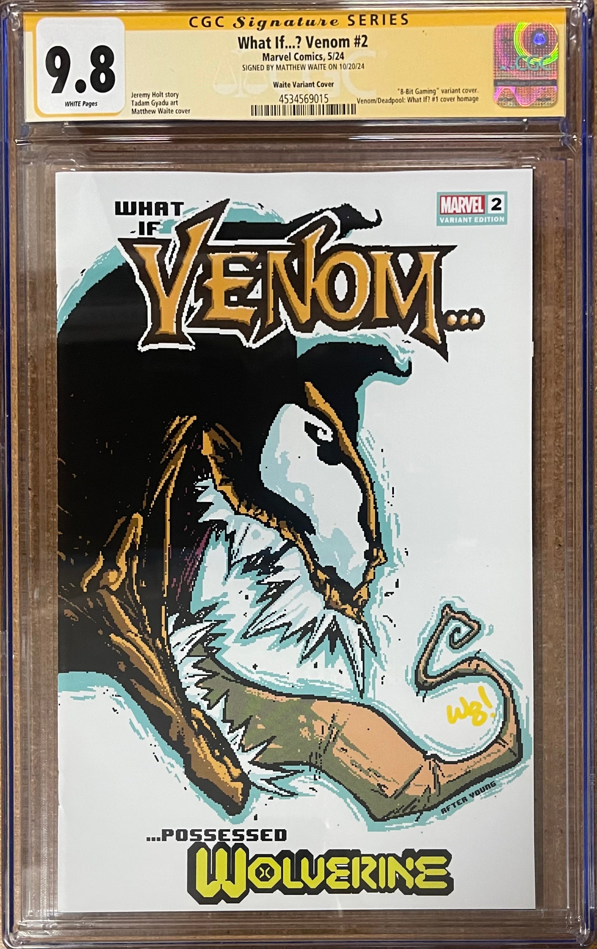 WHAT IF...? VENOM 2 MATTHEW WAITE EXCLUSIVE HOMAGE SIGNED BY MATTHEW WAITE CGC 9.8 (IN STOCK) C65