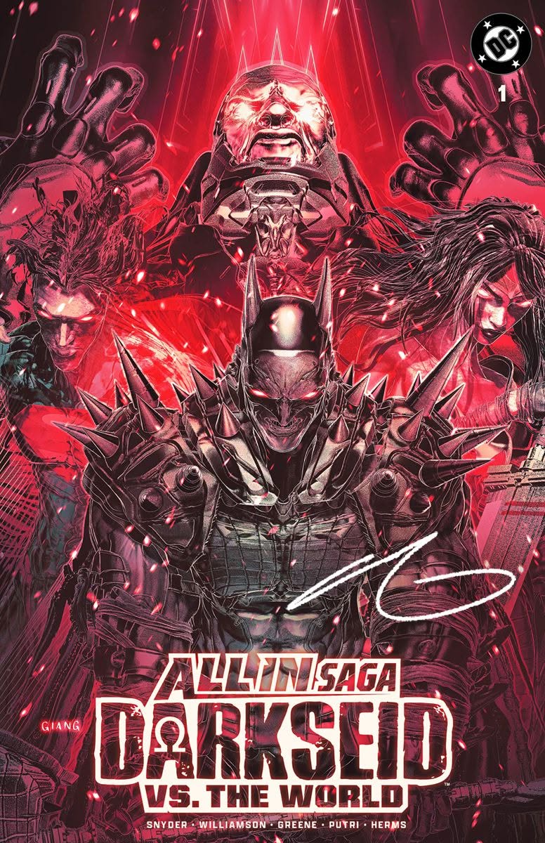 DC ALL IN SAGA DARKSEID VS THE WORLD #1 JOHN GIANG EXCLUSIVE VARIANT COVERS (RAW EDITION)