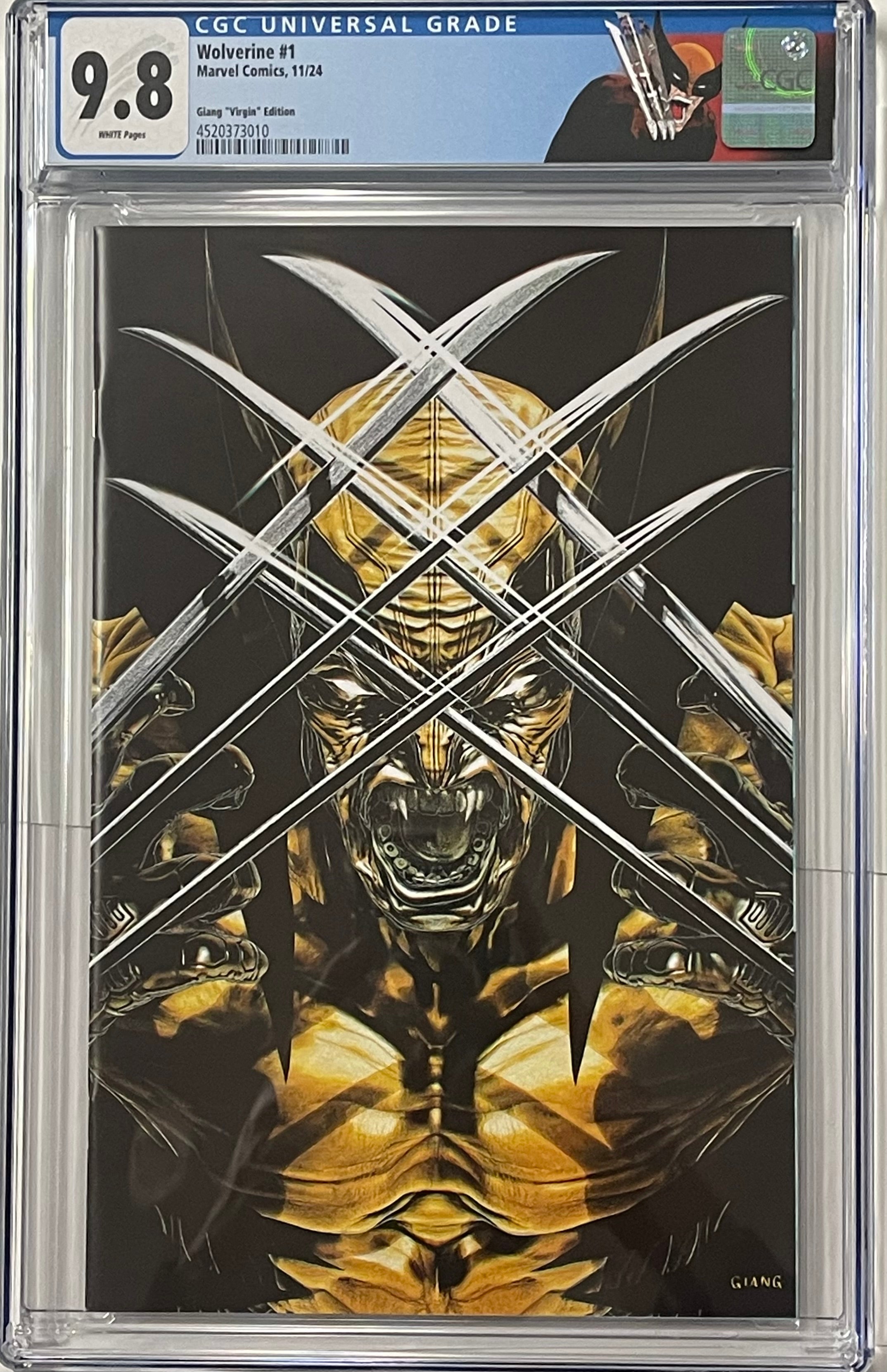 WOLVERINE #1 JOHN GIANG EXCLUSIVE VIRGIN VARIANT W/WOLVERINE CUSTOM LABEL CGC 9.8 (C60)